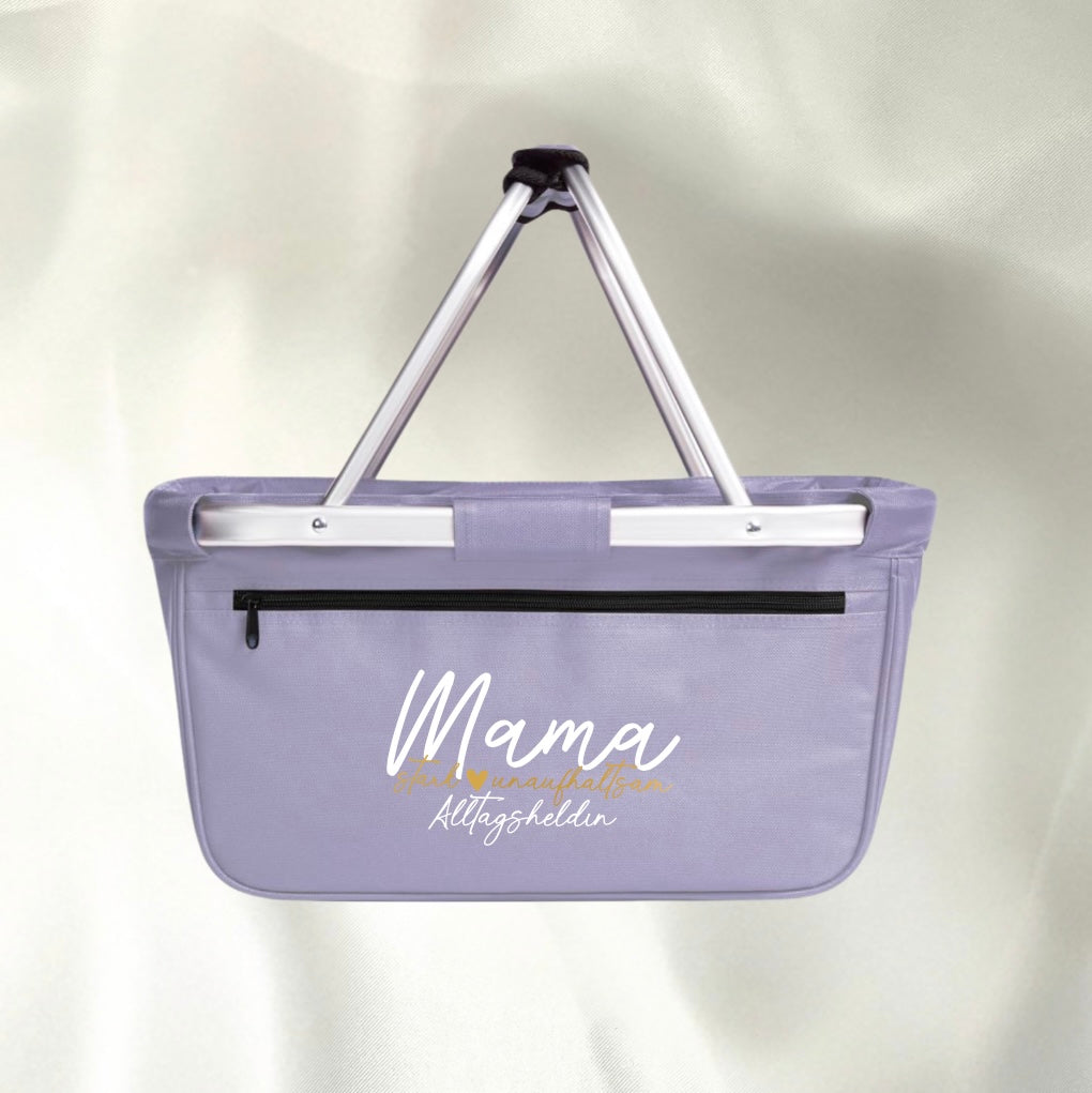 Shopper-Korb „Mama stark ❤️ unaufhaltsam. Alltagsheldin.“