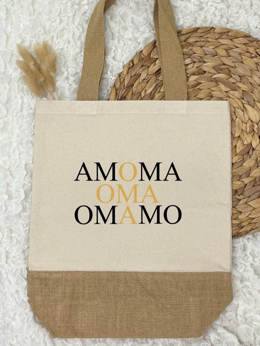 Jutetasche Oma + - Einkaufstasche - Geschenk - Muttertagsgeschenk - Tasche Oma