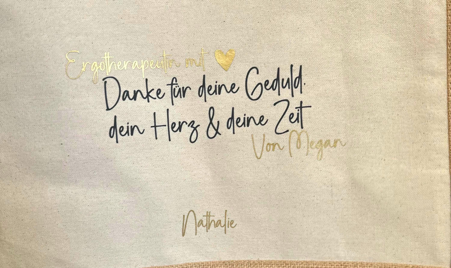 Einkaufstasche personalisiert Erzieher Abschiedsgeschenk Lehrerin Ergotherapeuten Geschenk Kita Kindergarten Abschied Dankeschön Erzieher