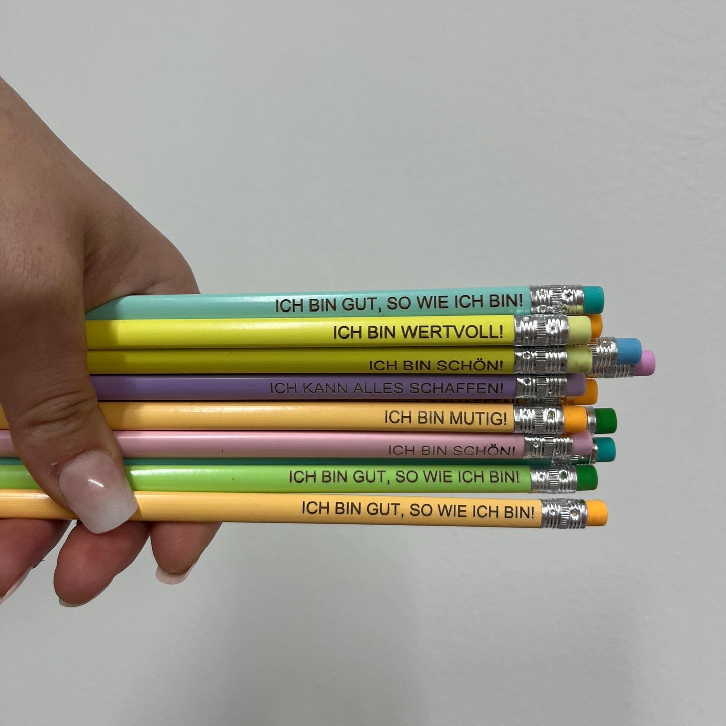 Affirmationsbleistift Kinder Einschulung Einschulungsgeschenk Geschenk Lehrerin Abschluss Kindergarten Mutmacher für Kinder Affirmationen