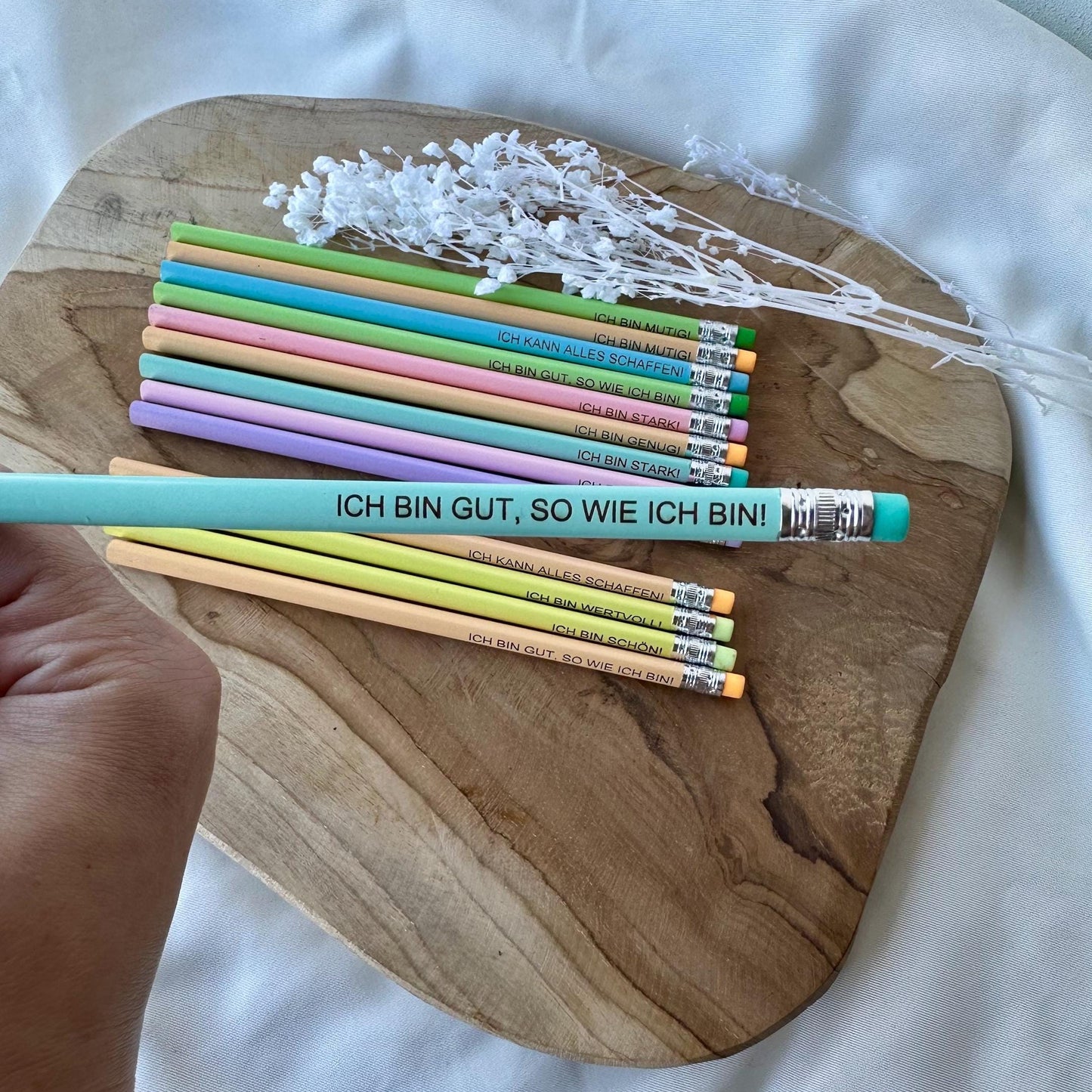 Affirmationsbleistift Kinder Einschulung Einschulungsgeschenk Geschenk Lehrerin Abschluss Kindergarten Mutmacher für Kinder Affirmationen