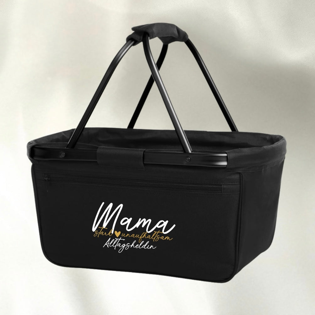 Shopper-Korb „Mama stark ❤️ unaufhaltsam. Alltagsheldin.“