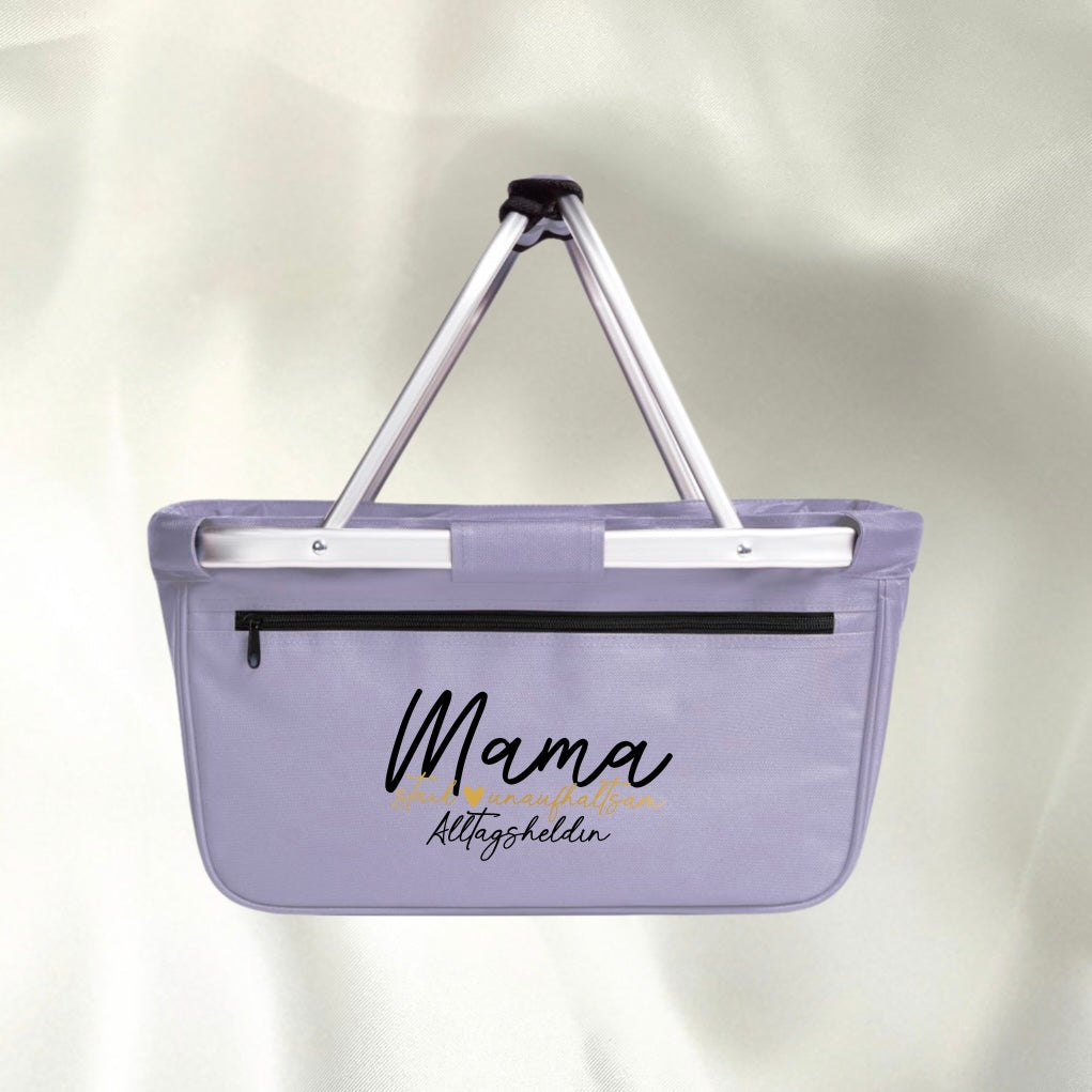 Shopper-Korb „Mama stark ❤️ unaufhaltsam. Alltagsheldin.“