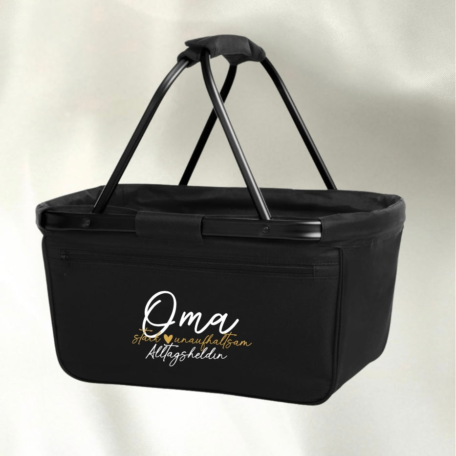 Shopper-Korb „Oma stark ❤️ unaufhaltsam. Alltagsheldin.“