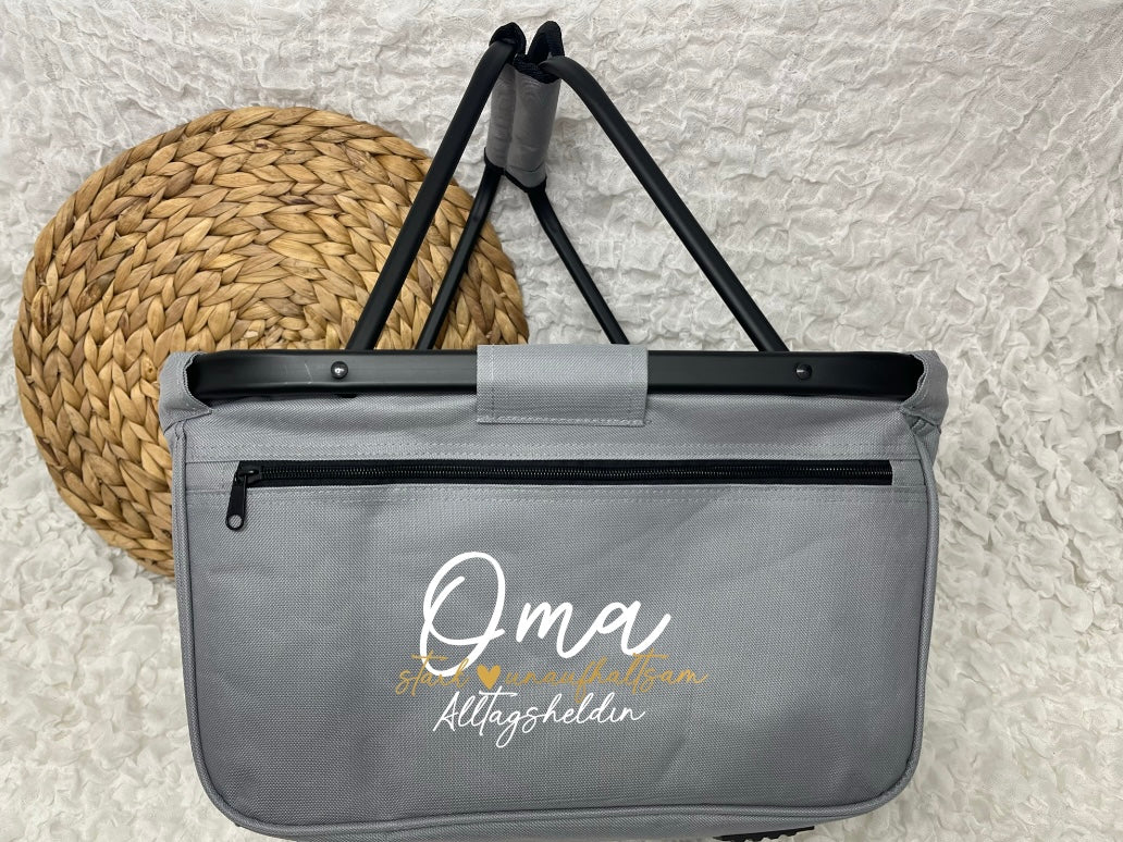 Shopper-Korb „Oma stark ❤️ unaufhaltsam. Alltagsheldin.“
