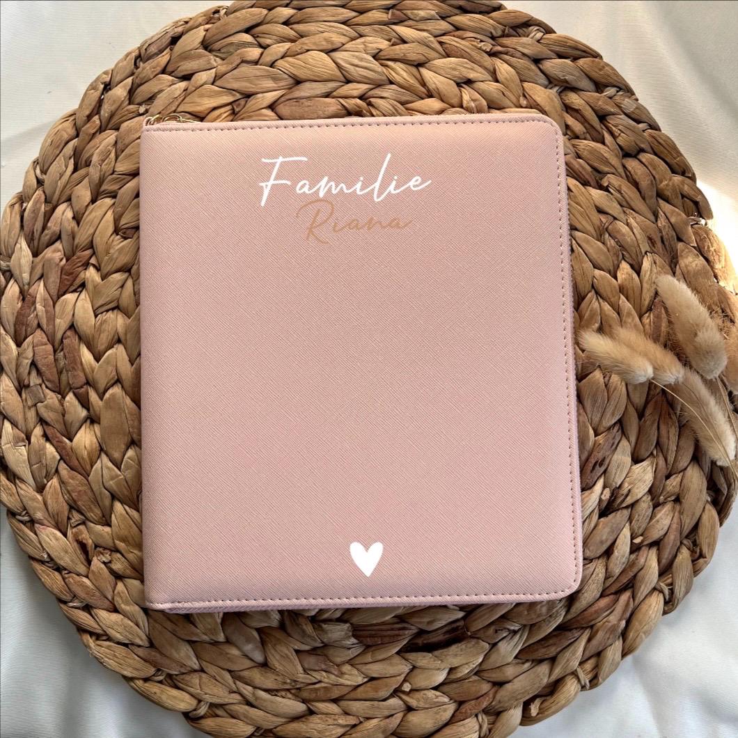 Familienorganizer für U-Hefte Impfpässe personalisierte Dokumentenmappe Familie personalisierter Organizer Untersuchungsheft Impfpass