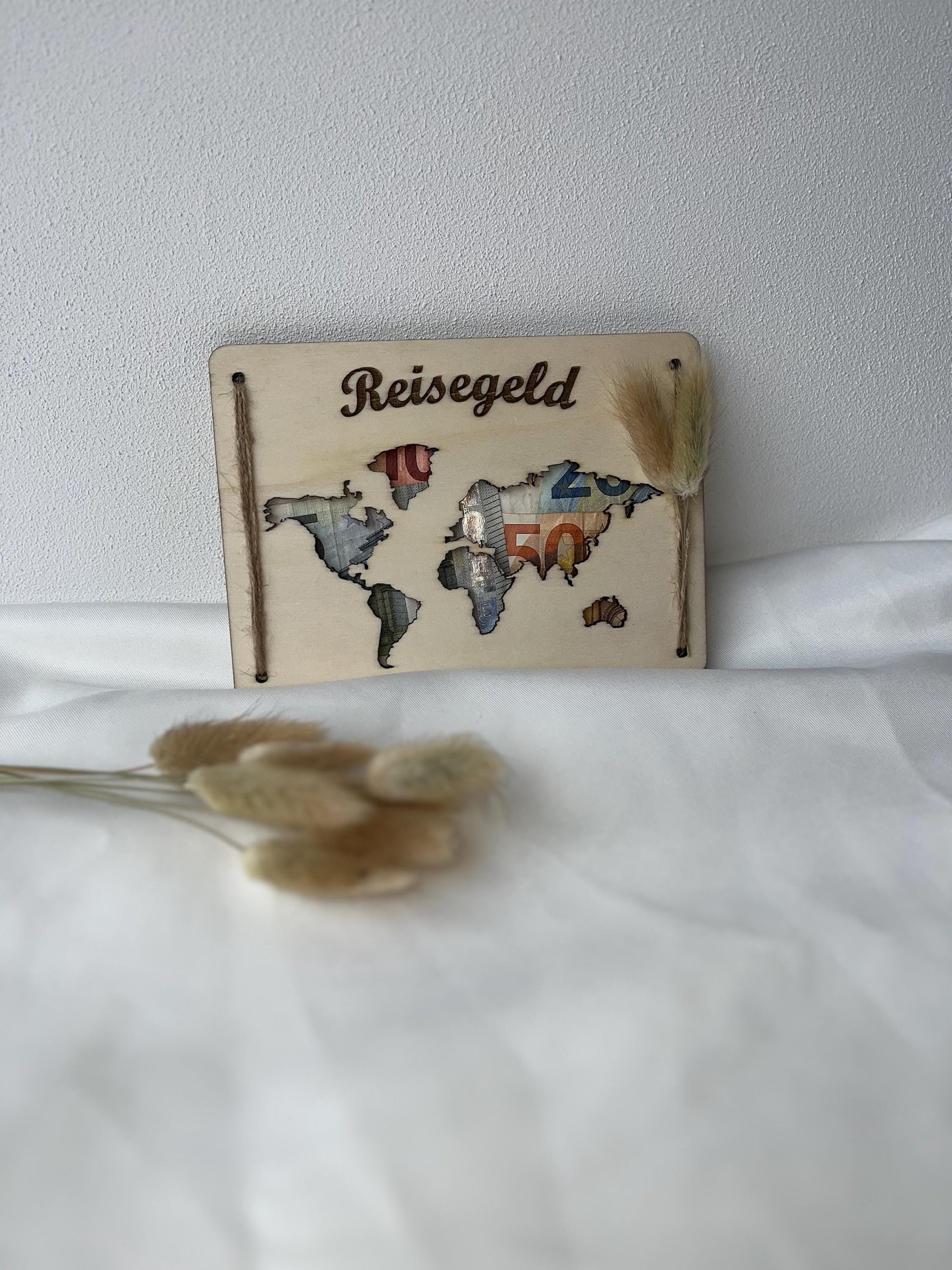 Reisekasse Reisegeschenk Reisegeld Reisegutschein Reisegeburtstagsgeschenk aus Holz Reiseaccessoire-Geschenk Reisen Geschenk aus Holz