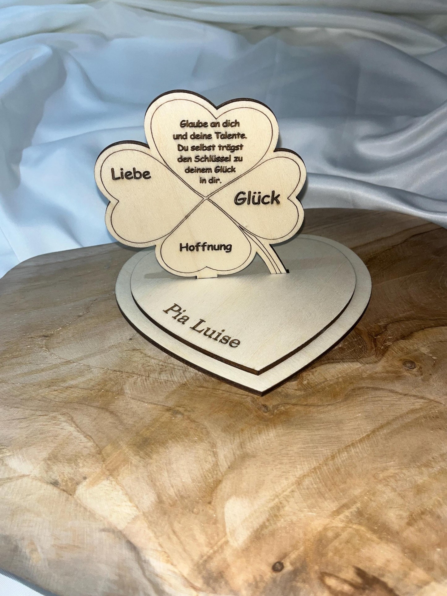 Personalisierbares Muttertagsgeschenk Herz mit Engelsflügeln Holzdeko mit Spruch Geschenk für Mama handgefertigt Liebevoll Mama