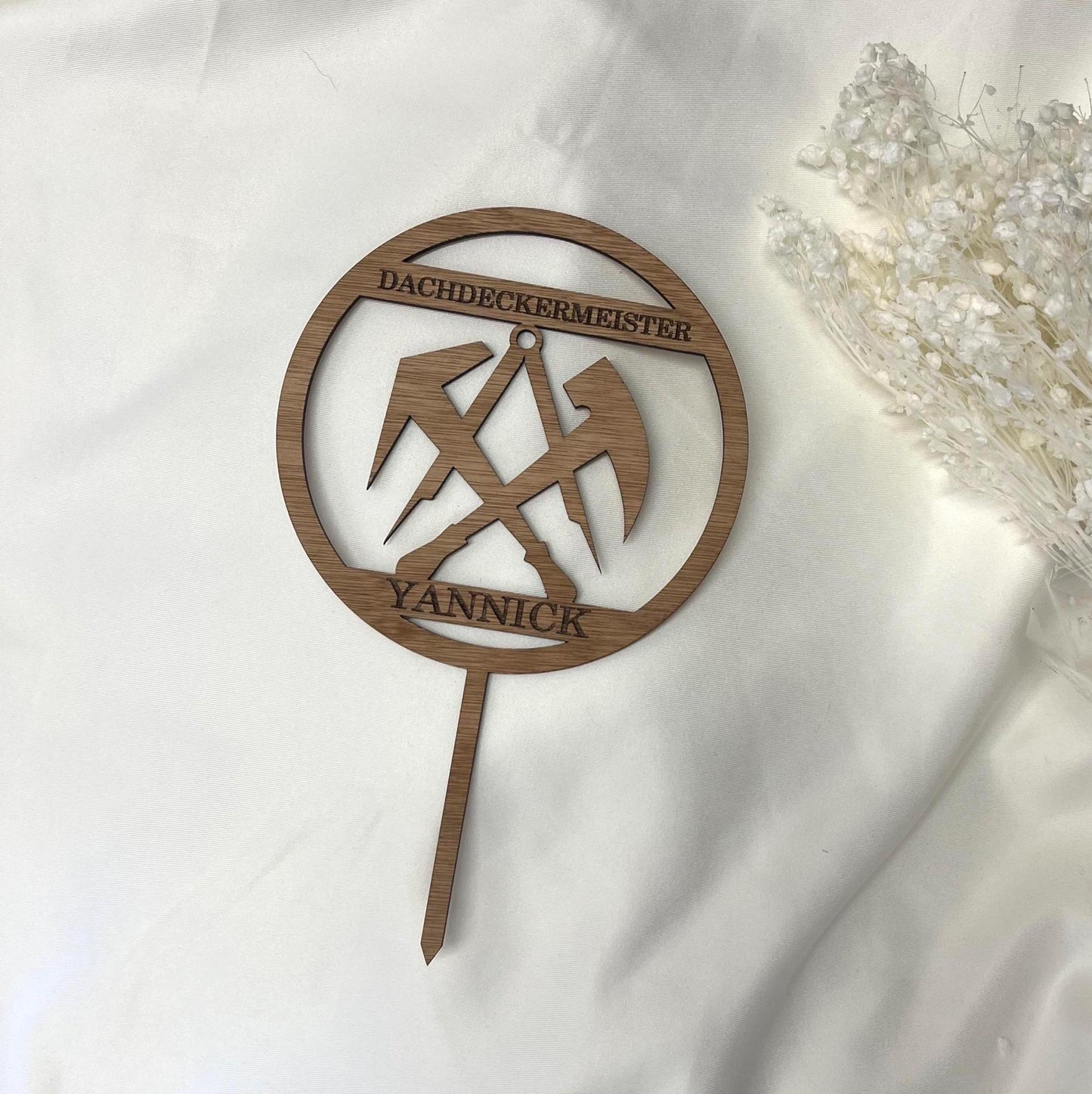 Cake Topper Dachdeckermeister Individuell auf Wunsch personalisierter Cake Topper
