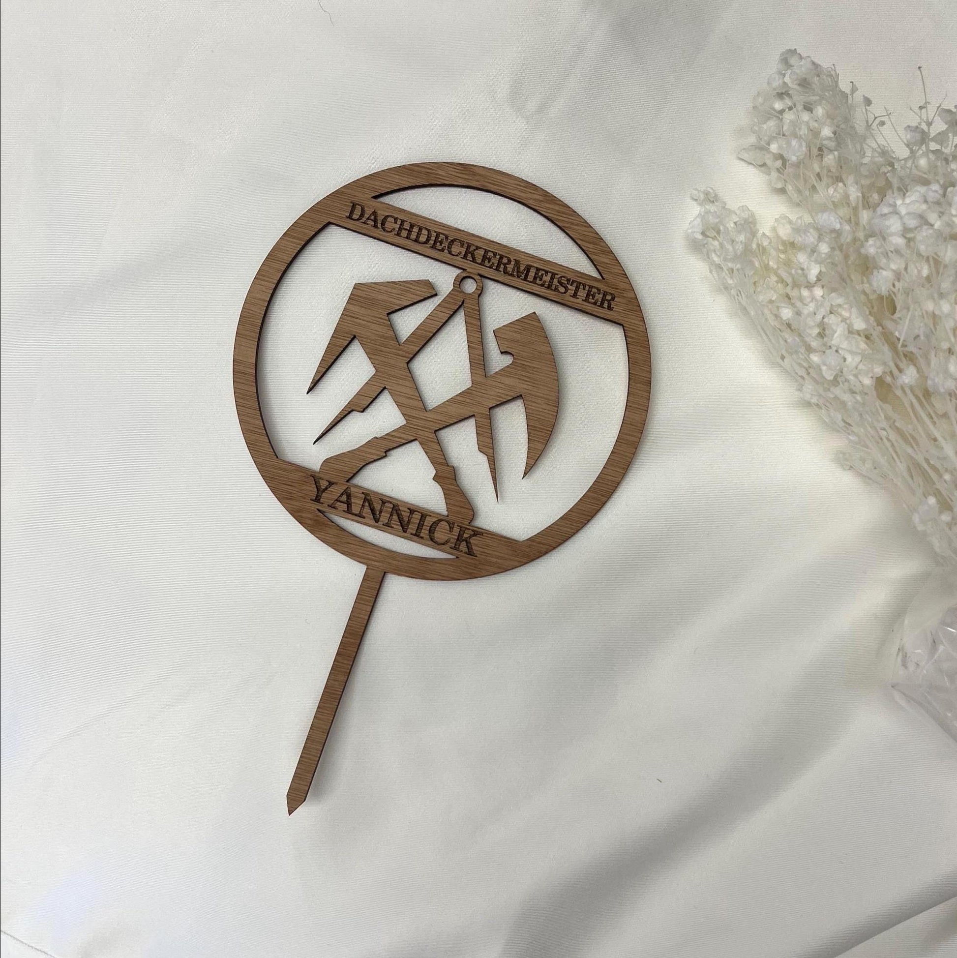 Cake Topper Dachdeckermeister Individuell auf Wunsch personalisierter Cake Topper
