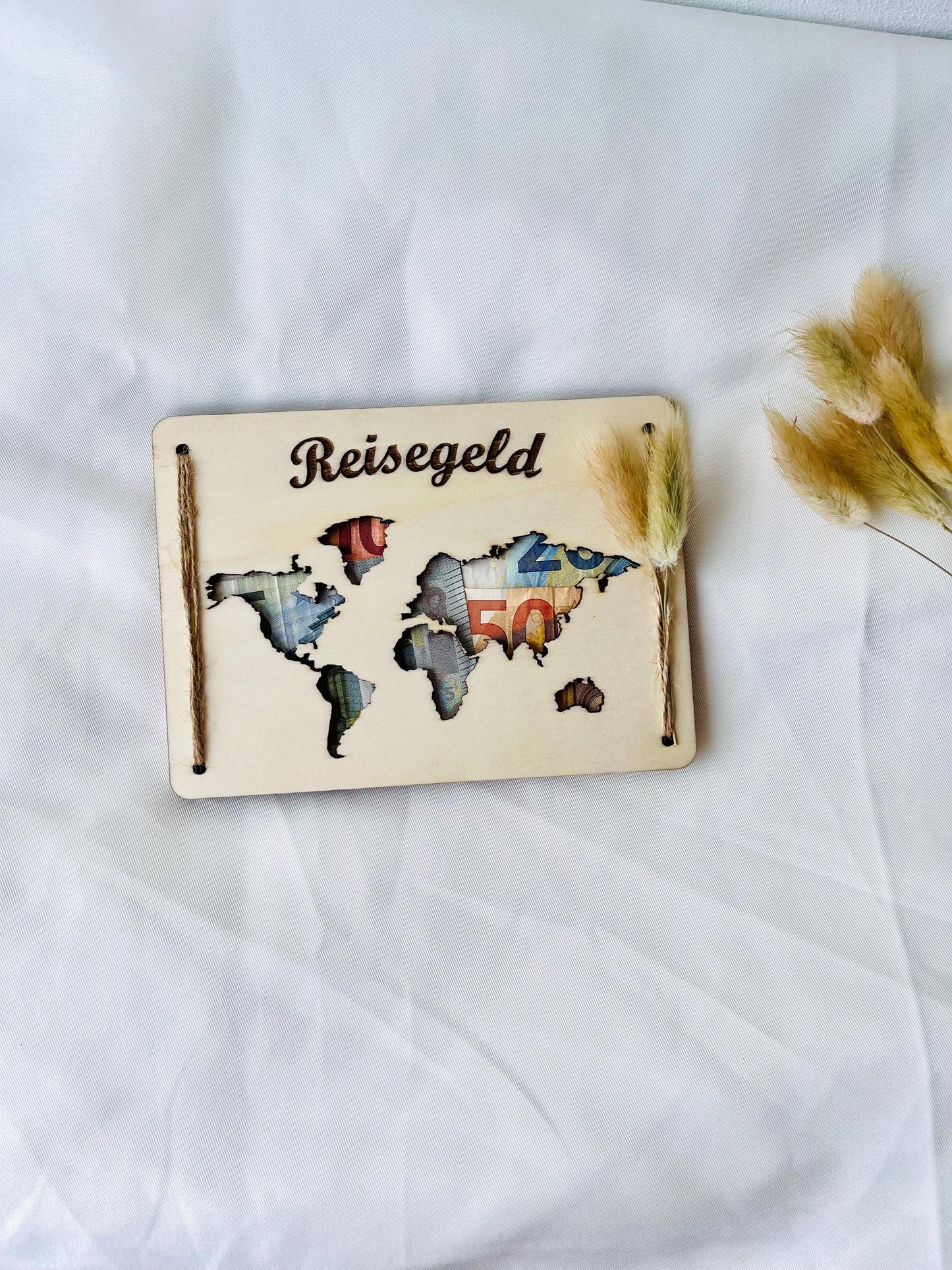 Reisekasse Reisegeschenk Reisegeld Reisegutschein Reisegeburtstagsgeschenk aus Holz Reiseaccessoire-Geschenk Reisen Geschenk aus Holz