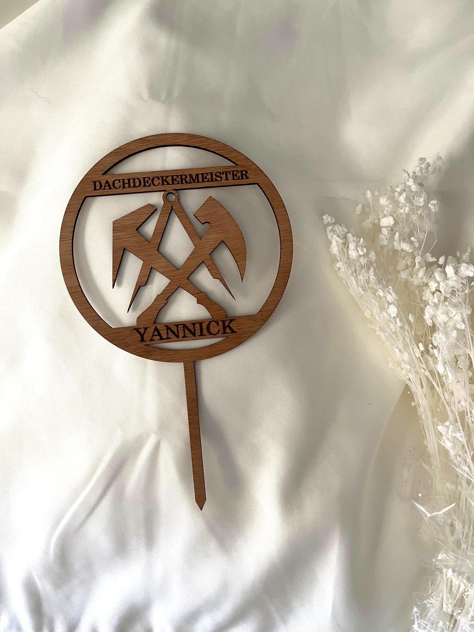 Cake Topper Dachdeckermeister Individuell auf Wunsch personalisierter Cake Topper