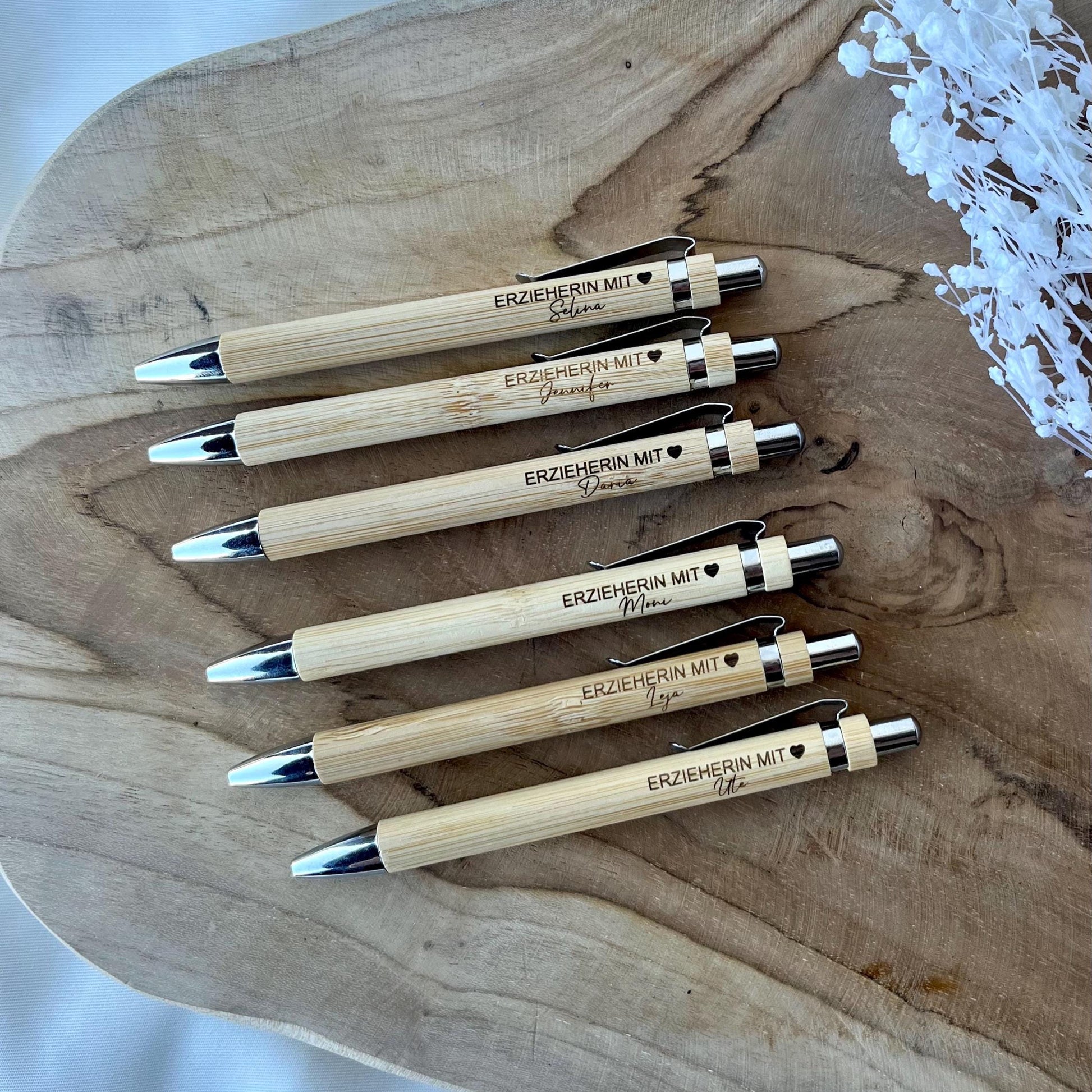 Kugelschreiber personalisiert für sie Geschenk für Erzieher Geschenk für Lehrer Geschenk personalisiert Dankeschön Lehrer mit Herz Erzieher