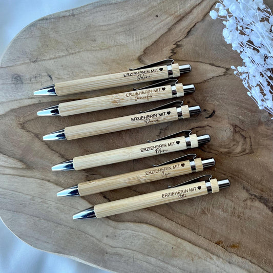 Kugelschreiber personalisiert für sie Geschenk für Erzieher Geschenk für Lehrer Geschenk personalisiert Dankeschön Lehrer mit Herz Erzieher