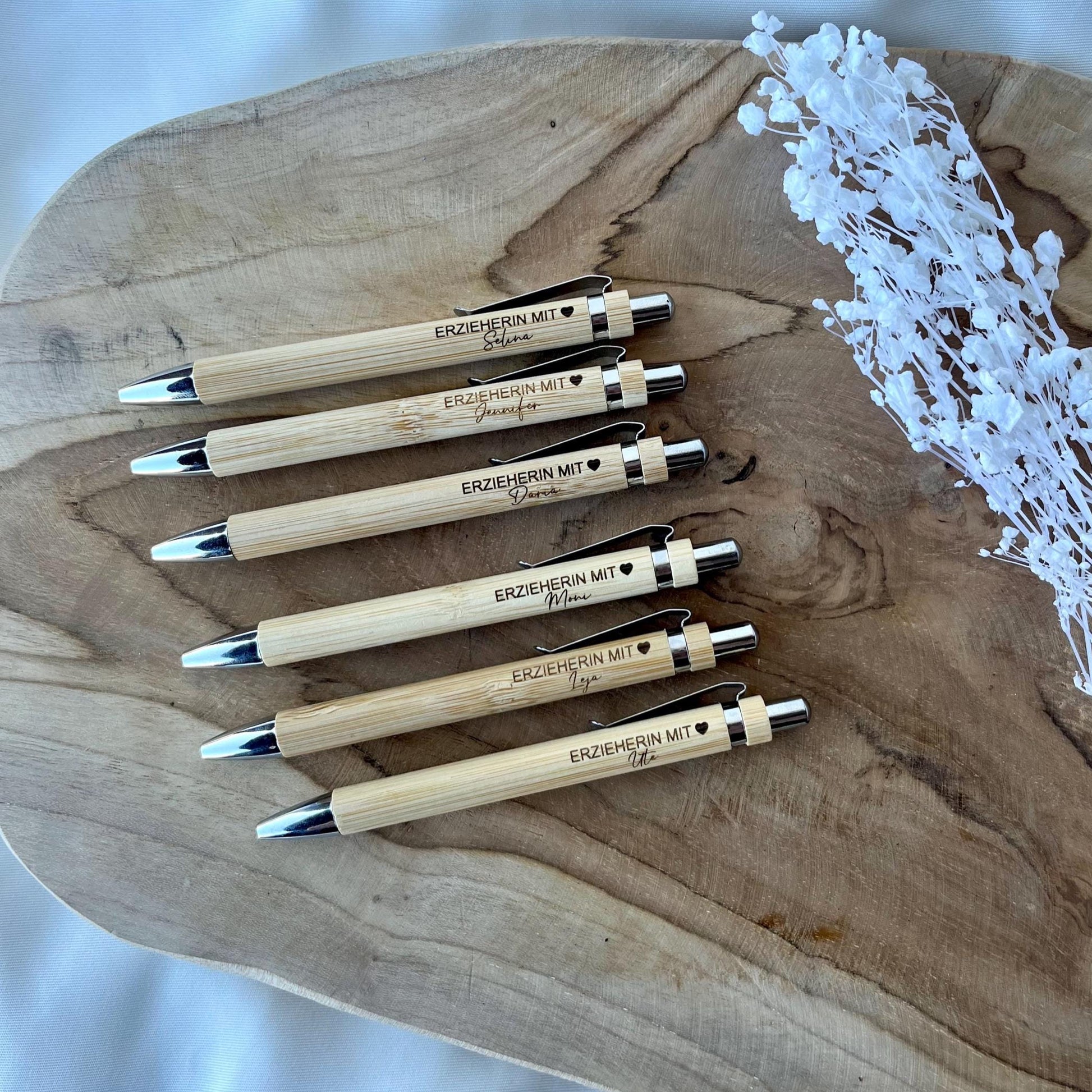 Kugelschreiber personalisiert für sie Geschenk für Erzieher Geschenk für Lehrer Geschenk personalisiert Dankeschön Lehrer mit Herz Erzieher