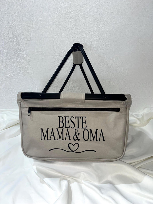 Personalisierter Einkaufskorb Tante Opa Papa Onkel Bonus Beste Mama und Oma Geburtstagsgeschenk Mama Muttertagsgeschenk Korb personalisiert