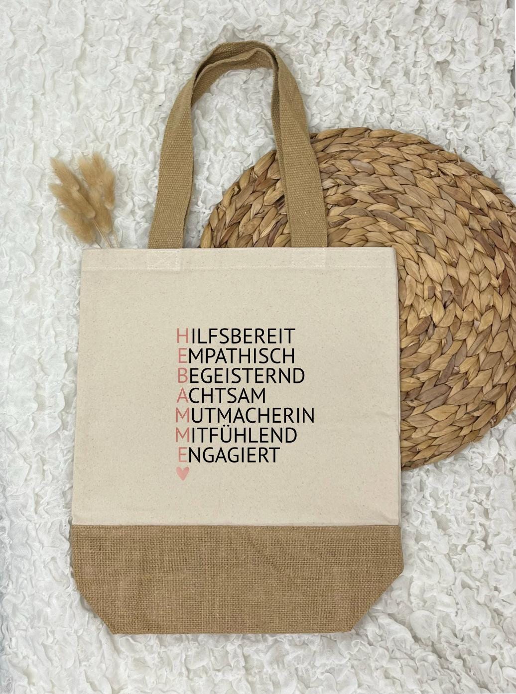 Geschenk für Hebamme Einkaufstasche Geschenk für Hebamme Dankeschön Hebamme Hebamme mit Herz