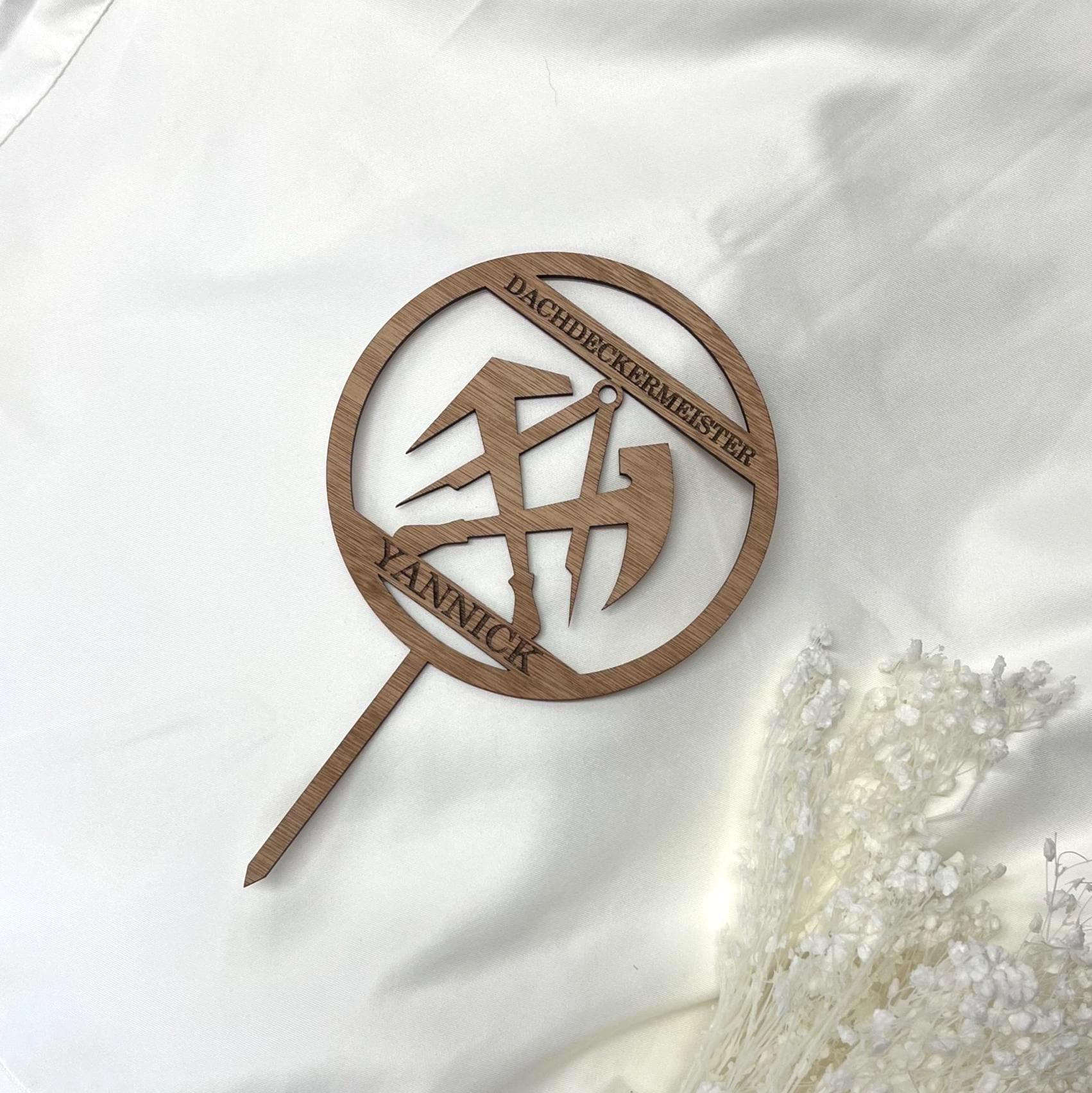 Cake Topper Dachdeckermeister Individuell auf Wunsch personalisierter Cake Topper