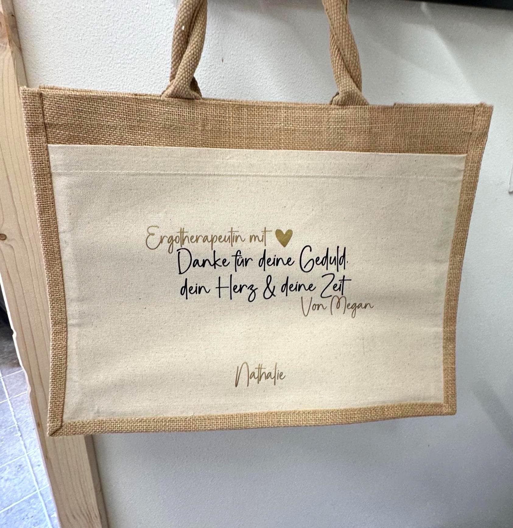 Einkaufstasche personalisiert Erzieher Abschiedsgeschenk Lehrerin Ergotherapeuten Geschenk Kita Kindergarten Abschied Dankeschön Erzieher
