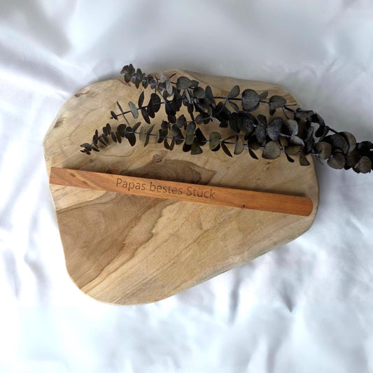 Sein bestes Stück - Grillzange aus Kirschholz – 30 cm FSC® zertifiziert | Witziges Grillgeschenk für Papa, Opa oder Männer