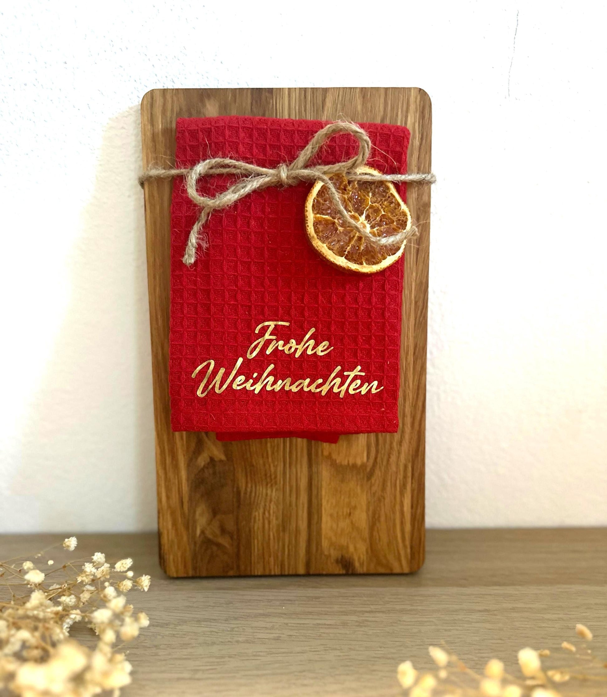 Personalisiertes Frühstücksbrettchen aus Eiche | Weihnachtsgeschenk Lehrer, Freunde, Familie | Mit Gravur & Geschenkverpackung