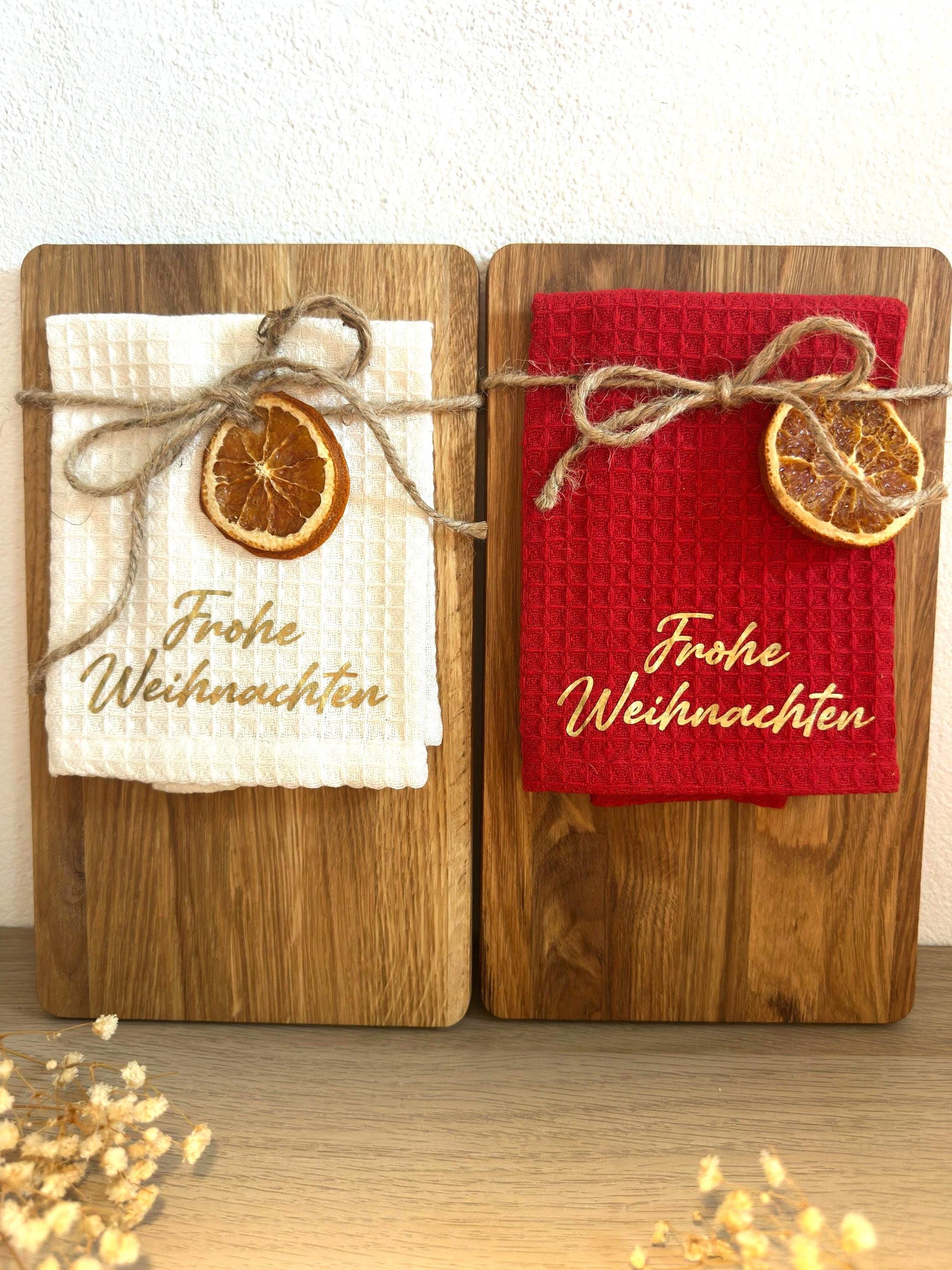 Personalisiertes Frühstücksbrettchen aus Eiche | Weihnachtsgeschenk Lehrer, Freunde, Familie | Mit Gravur & Geschenkverpackung