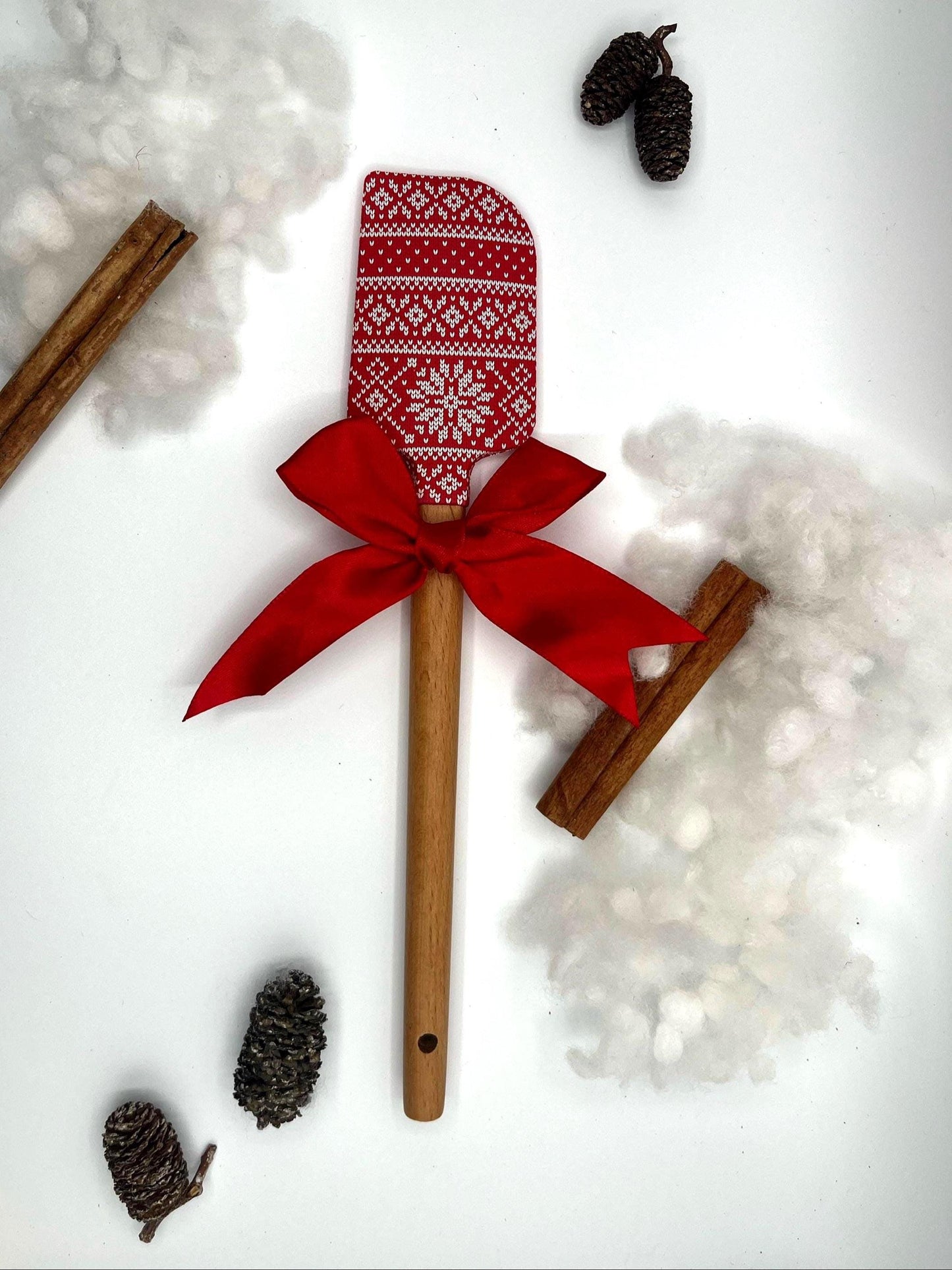 Wichtelgeschenk Weihnachtsbäckerei Personalisierter Teigschaber Weihnachten – kleines Backutensil mit Name, Geschenk für Bäckerin