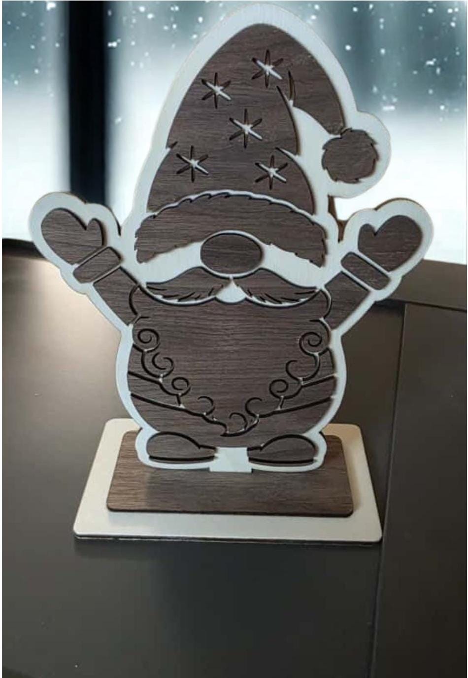 Wichtel Weihnachten Holz Wichtel Geschenk – Weihnachtswichtel aus Walnussholz & Pappel – Handgemachte Weihnachtsdeko – Wichtel Holzfigur