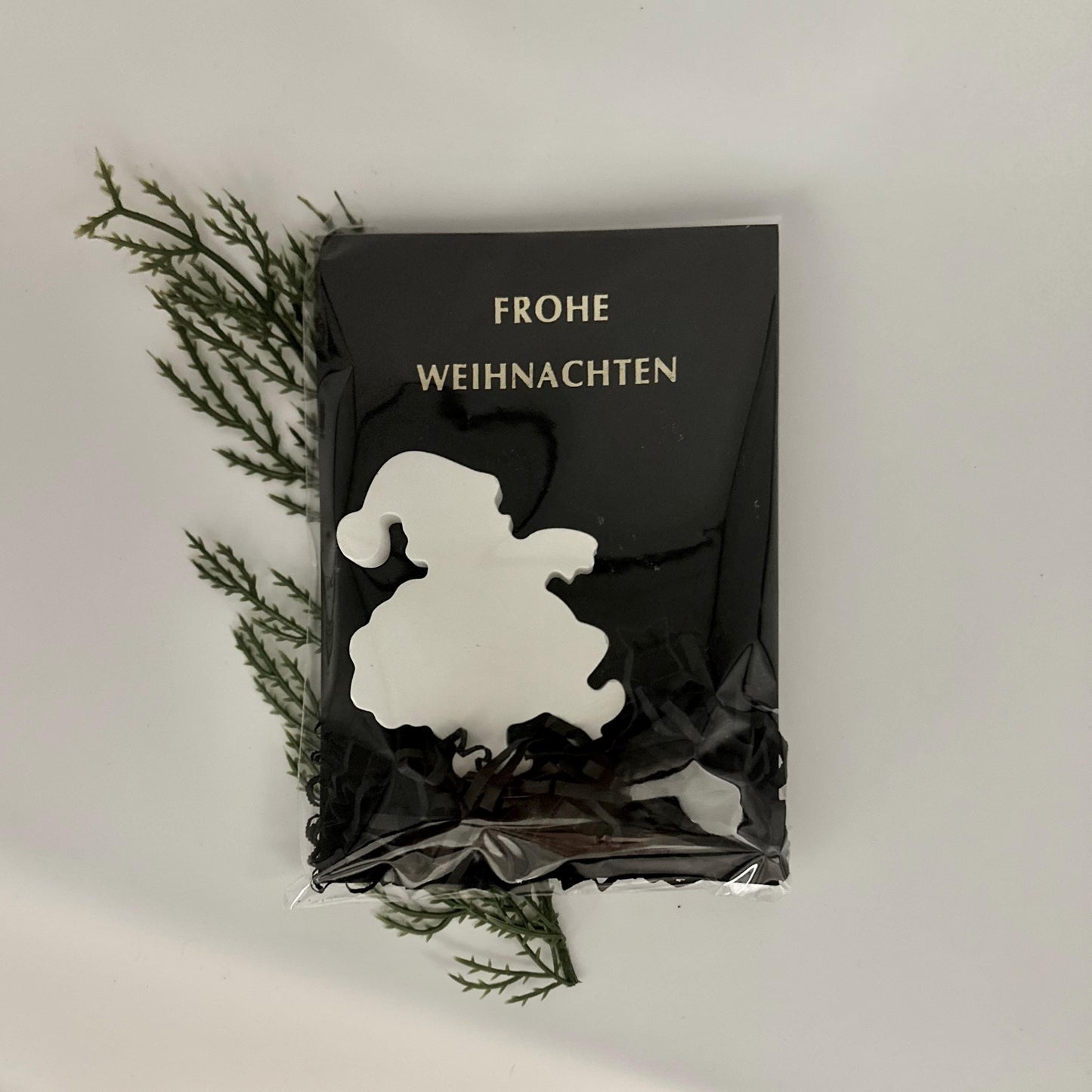 Weihnachtskarte – Wichtelgeschenk & Geschenk für Partygäste – Handgegossener Nikolaus – Kleine Aufmerksamkeit Weihnachten