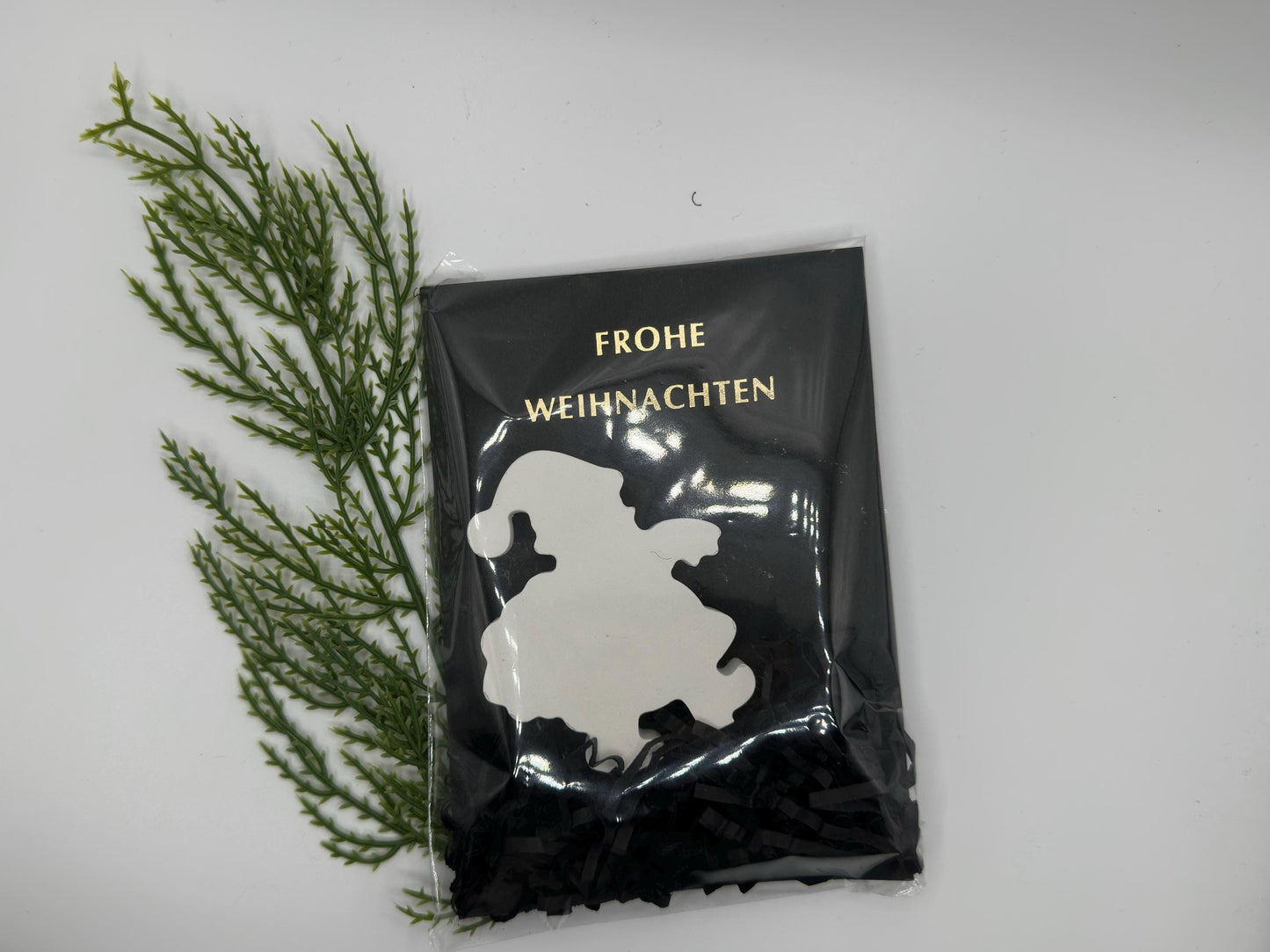 Weihnachtskarte – Wichtelgeschenk & Geschenk für Partygäste – Handgegossener Nikolaus – Kleine Aufmerksamkeit Weihnachten