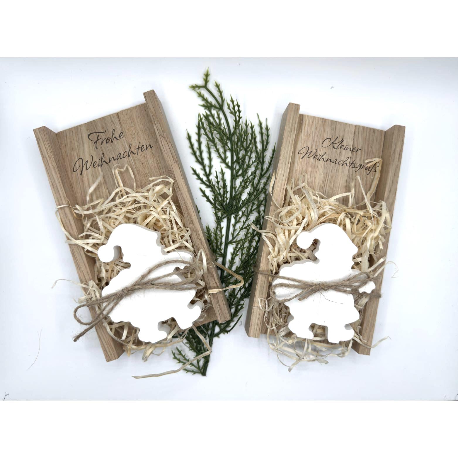 Weihnachts-Deko Nikolaus auf Holzgestell – Handgefertigt, Mini-Wichtelgeschenk & Weihnachten to go