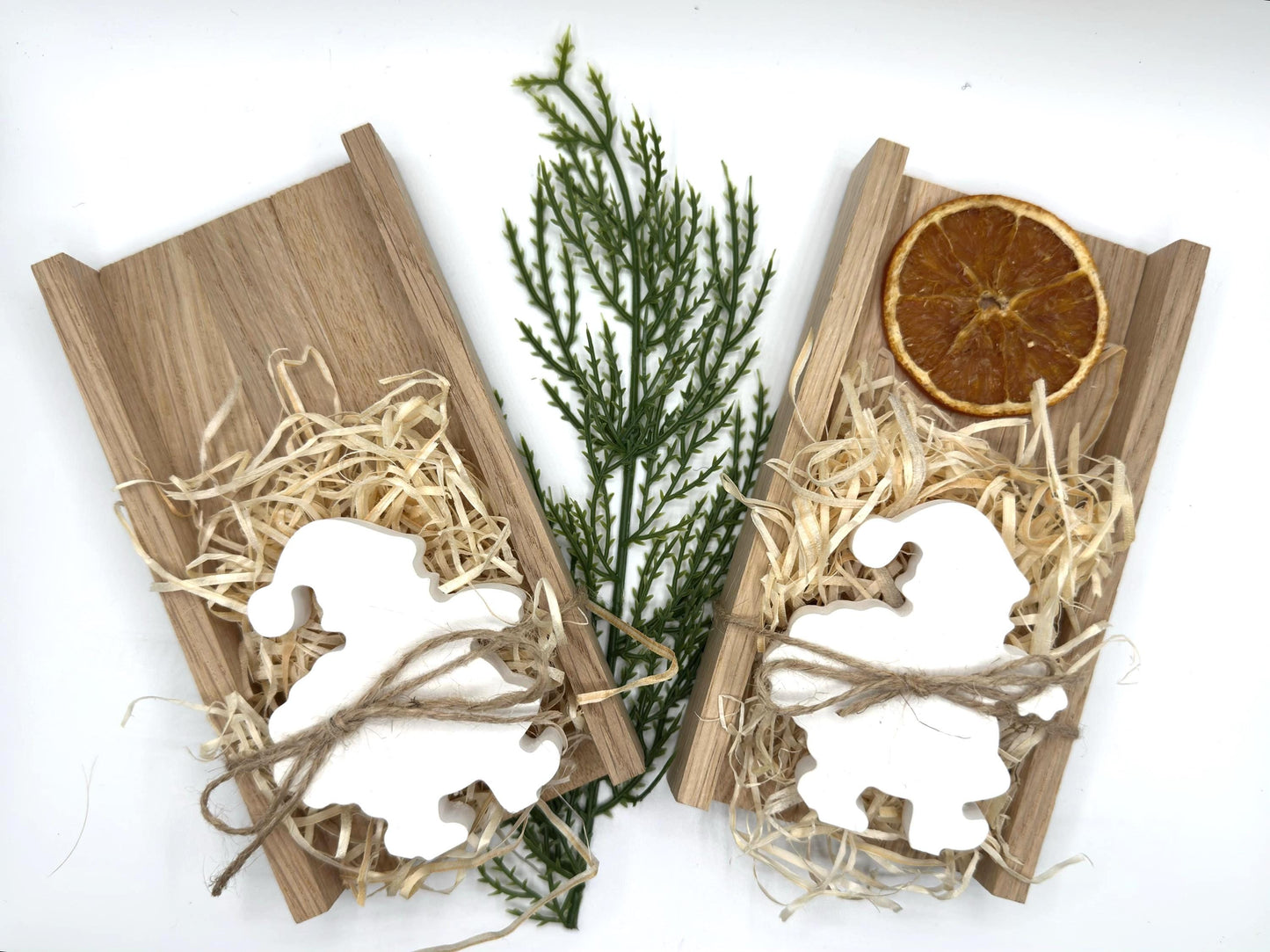 Weihnachts-Deko Nikolaus auf Holzgestell – Handgefertigt, Mini-Wichtelgeschenk & Weihnachten to go