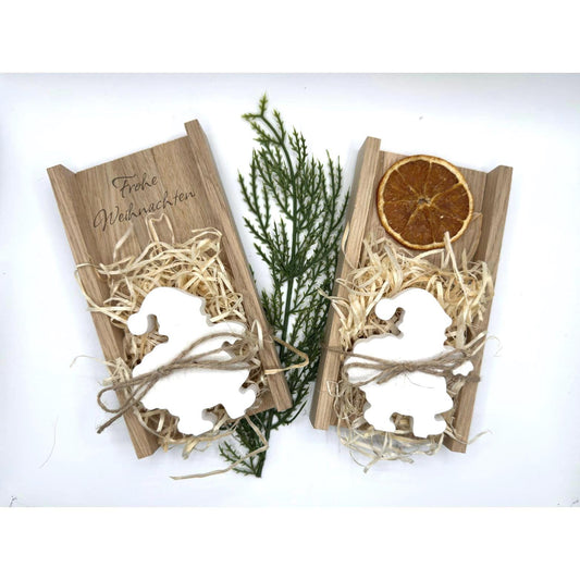 Weihnachts-Deko Nikolaus auf Holzgestell – Handgefertigt, Mini-Wichtelgeschenk & Weihnachten to go