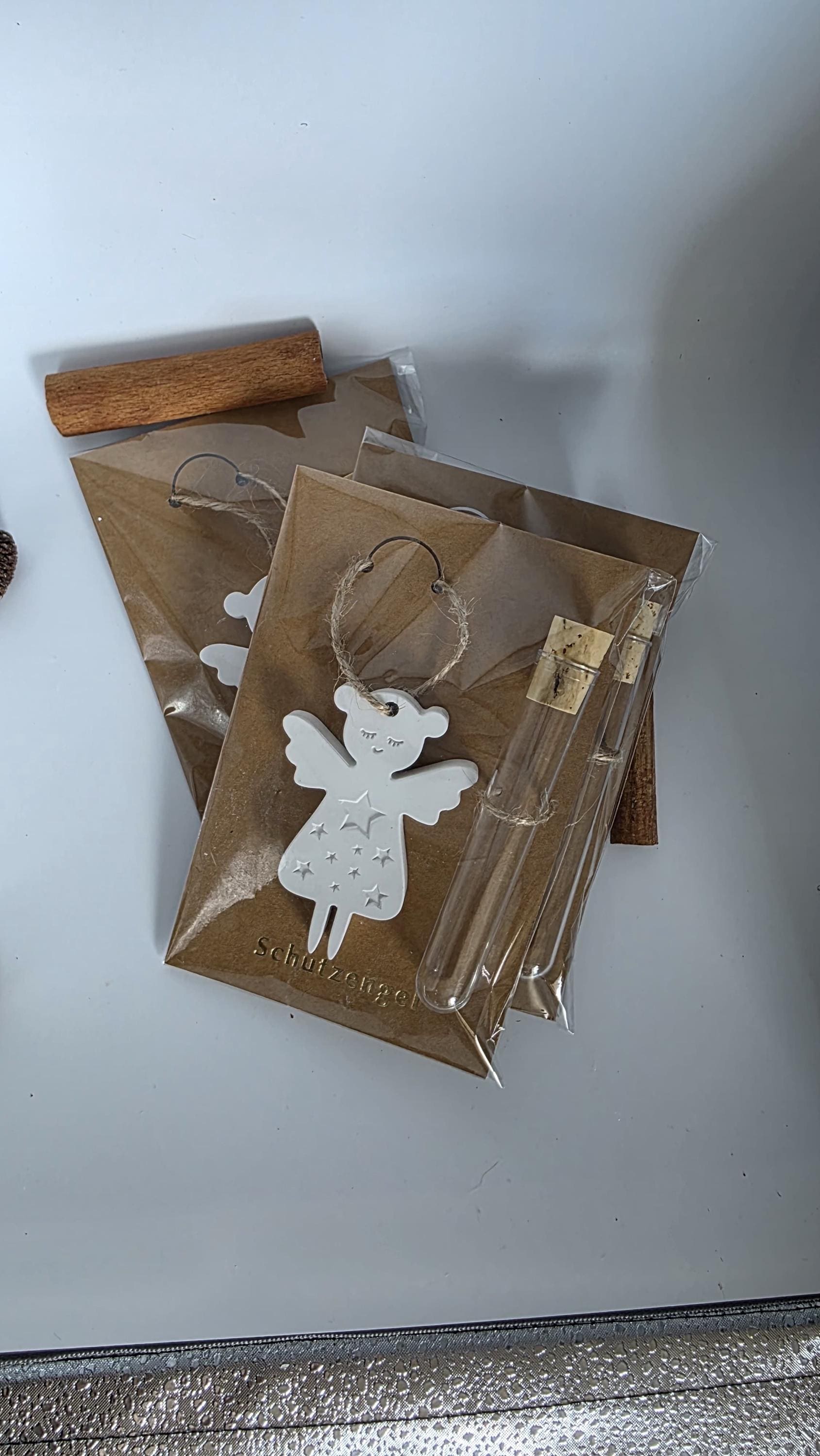 Geldgeschenk Weihnachten in der Tüte mit Schutzengel Weihnachten to go Wichtelgeschenk & Mini-Weihnachtsgeschenk Kleines Weihnachtsgeschenk