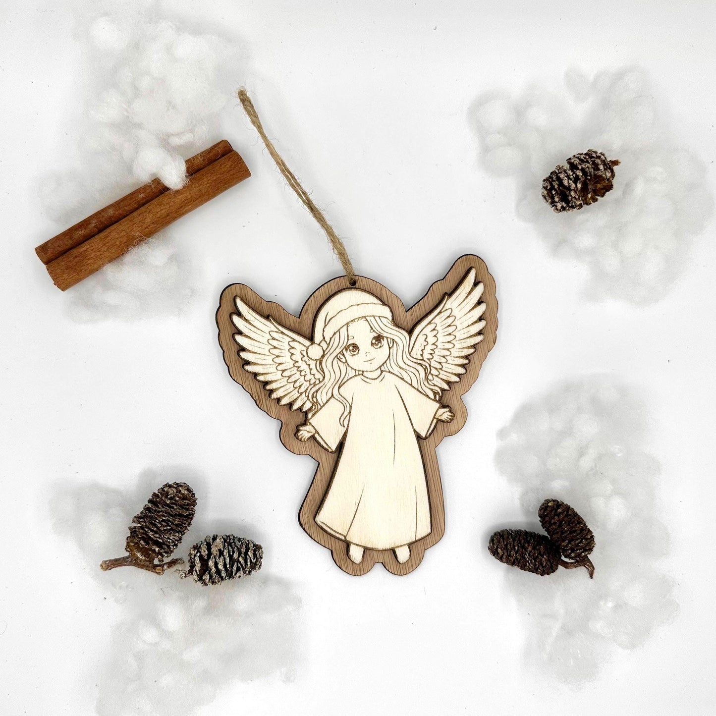 Holz Engel Deko Weihnachten Weihnachtsanhänger Holz großer Schutzengel Geschenk und Skandi Deko nachhaltige Weihnachtsdeko & Wichtelgeschenk