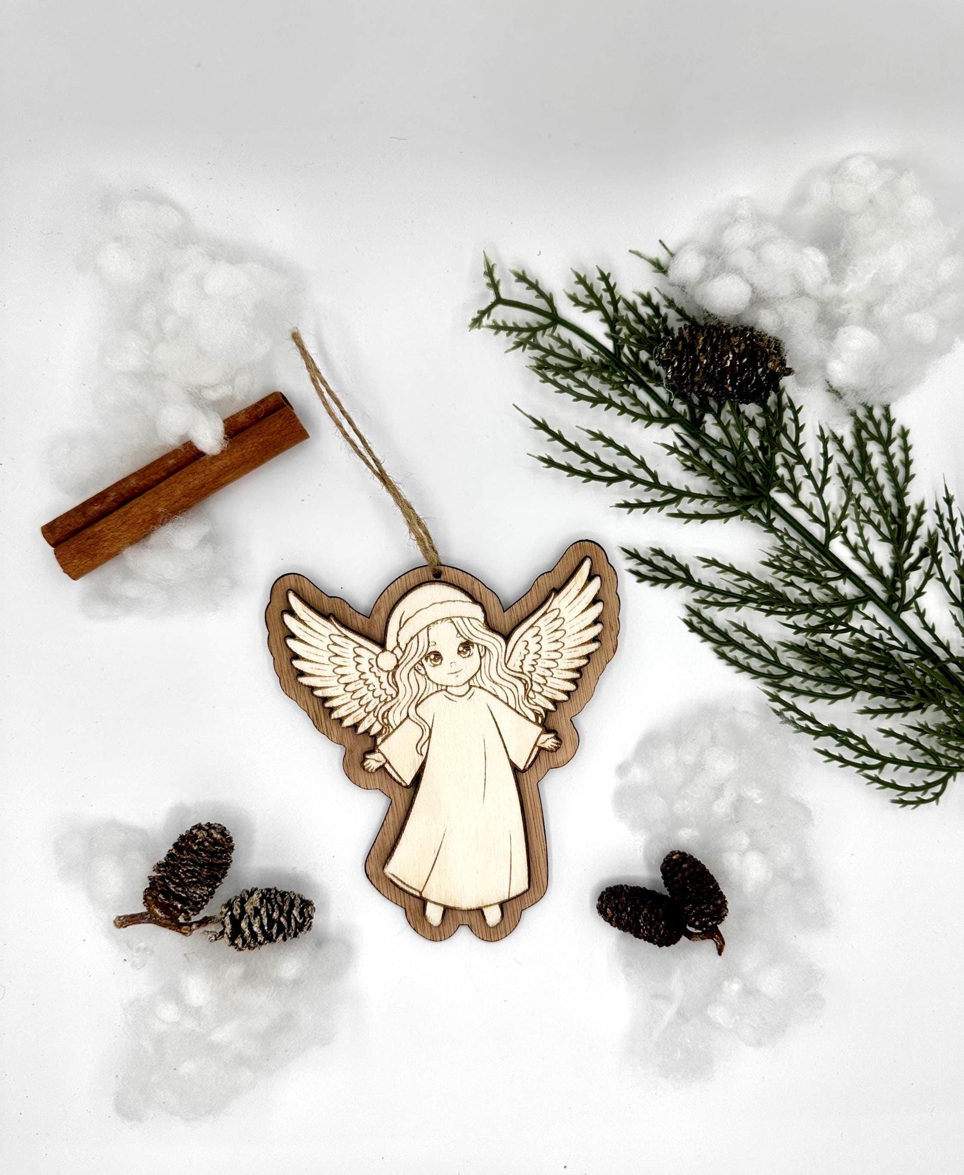 Holz Engel Deko Weihnachten Weihnachtsanhänger Holz großer Schutzengel Geschenk und Skandi Deko nachhaltige Weihnachtsdeko & Wichtelgeschenk