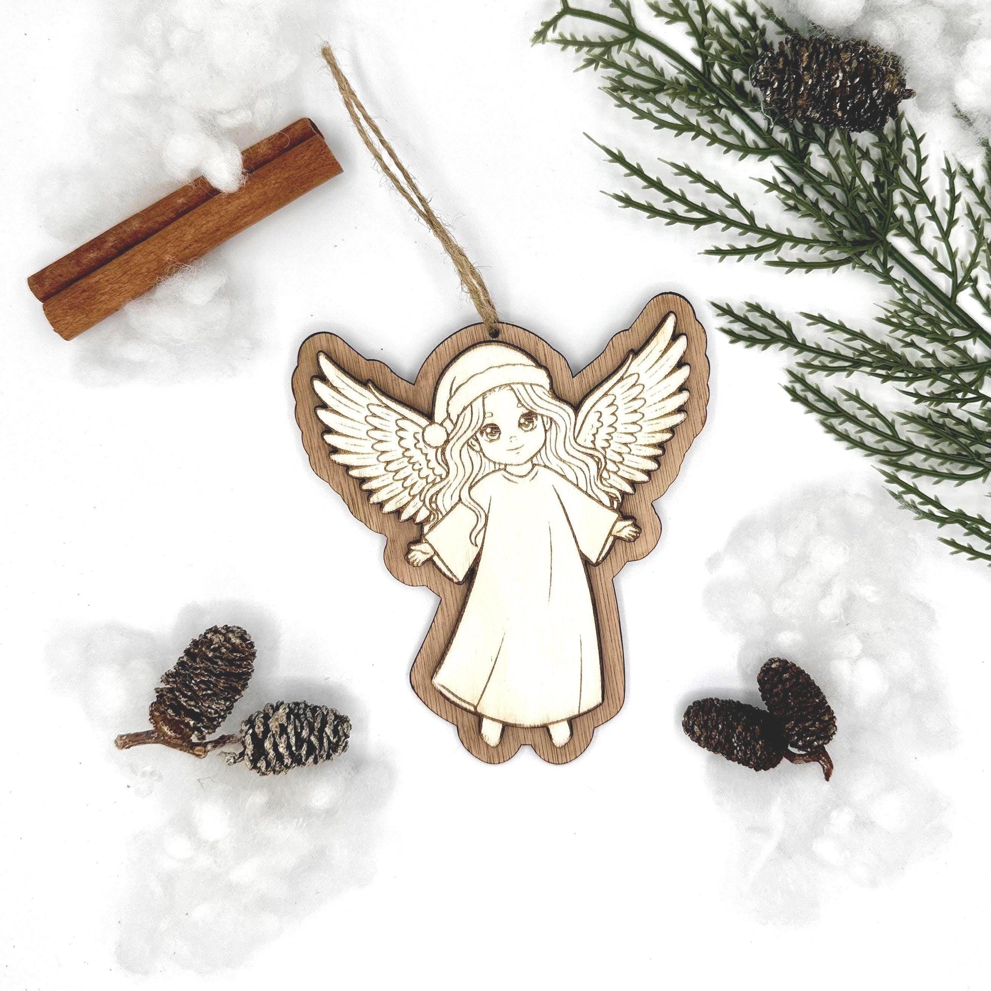 Holz Engel Deko Weihnachten Weihnachtsanhänger Holz großer Schutzengel Geschenk und Skandi Deko nachhaltige Weihnachtsdeko & Wichtelgeschenk