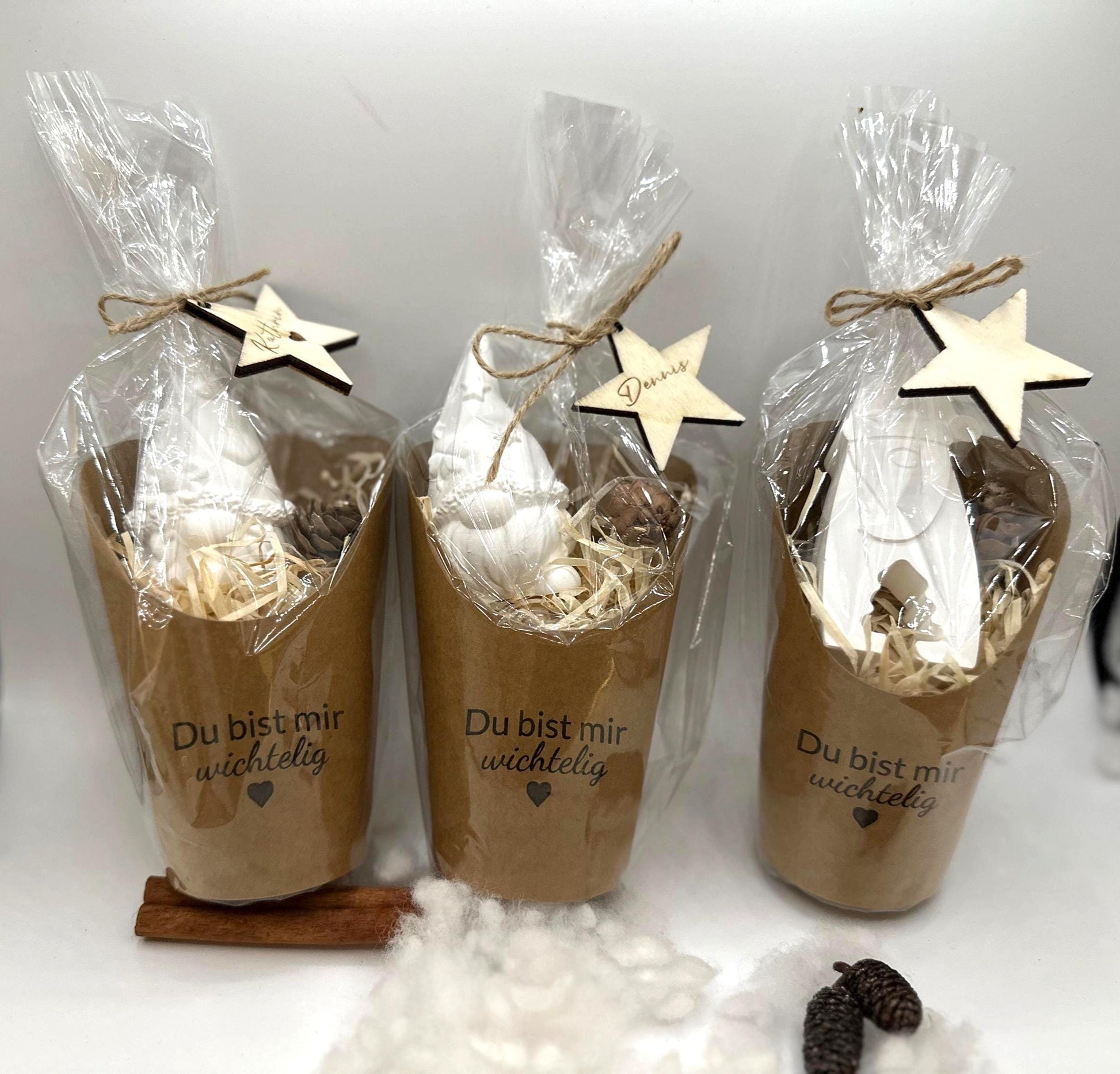 Wichtelgeschenk Kollegen Weihnachtsgeschenk personalisiert Geschenk Mitarbeiter Wichtel Figur Deko Holz Kleine Weihnachtsgeschenke