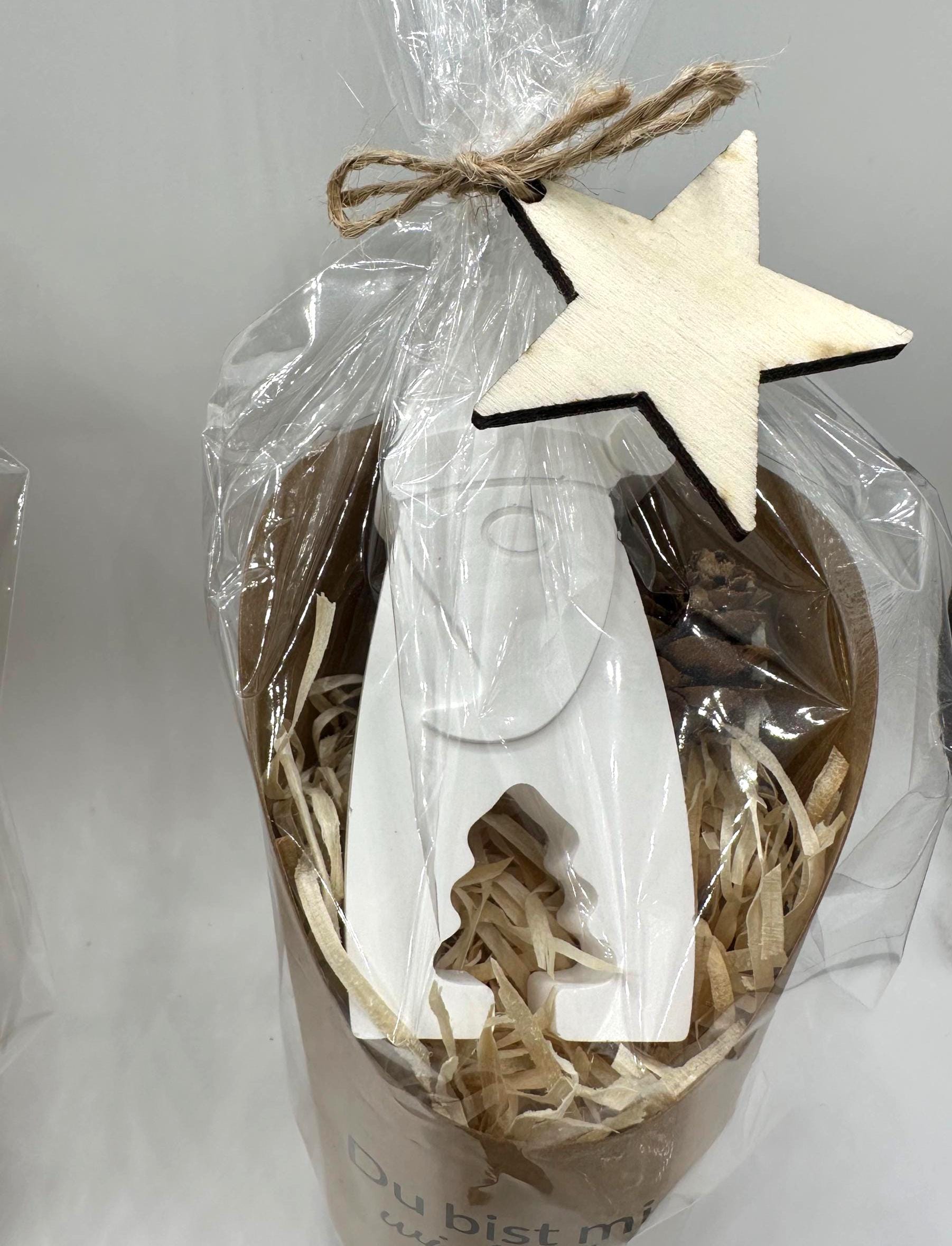 Wichtelgeschenk Kollegen Weihnachtsgeschenk personalisiert Geschenk Mitarbeiter Wichtel Figur Deko Holz Kleine Weihnachtsgeschenke