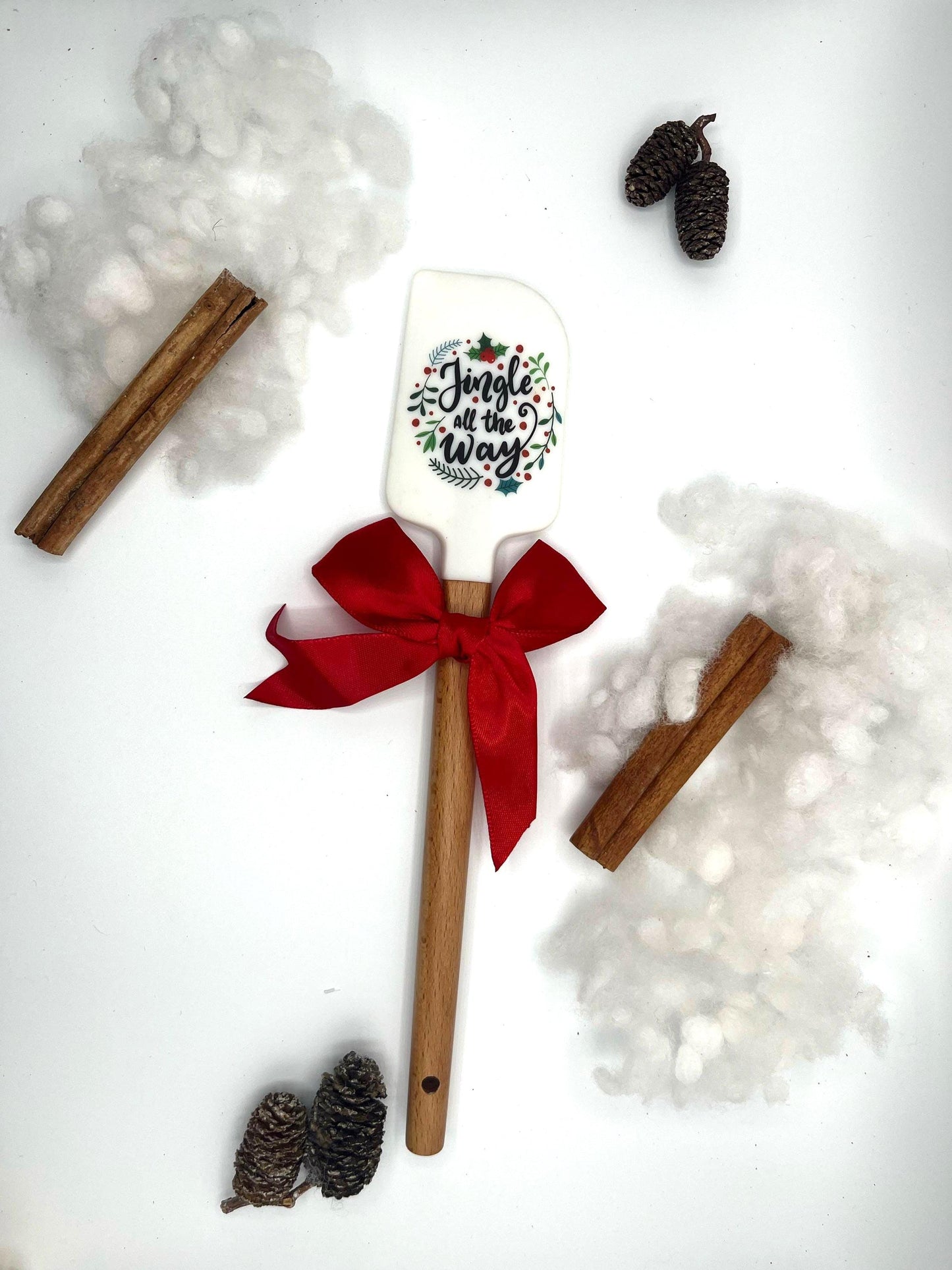 Wichtelgeschenk Weihnachtsbäckerei Personalisierter Teigschaber Weihnachten – kleines Backutensil mit Name, Geschenk für Bäckerin