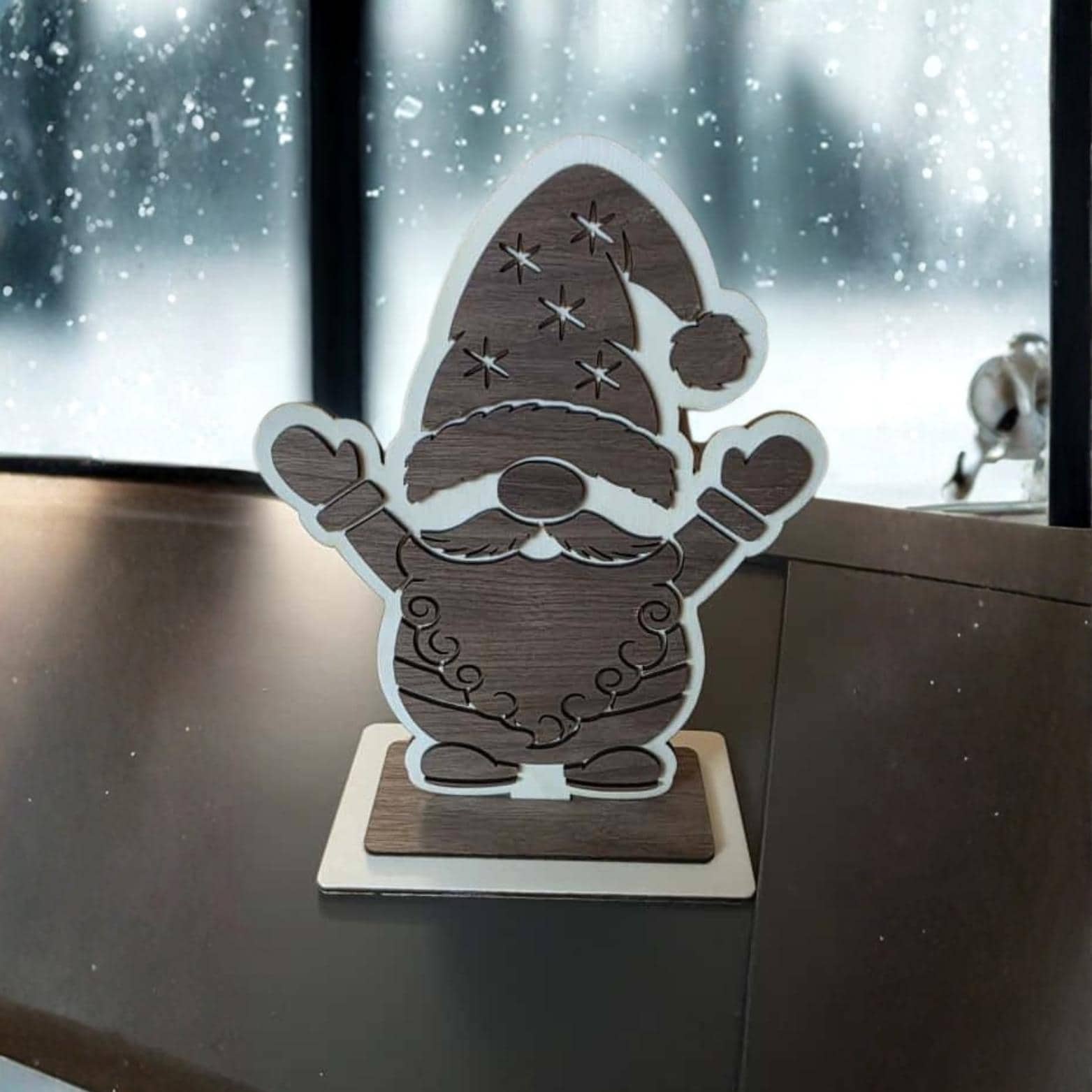 Wichtel Weihnachten Holz Wichtel Geschenk – Weihnachtswichtel aus Walnussholz & Pappel – Handgemachte Weihnachtsdeko – Wichtel Holzfigur