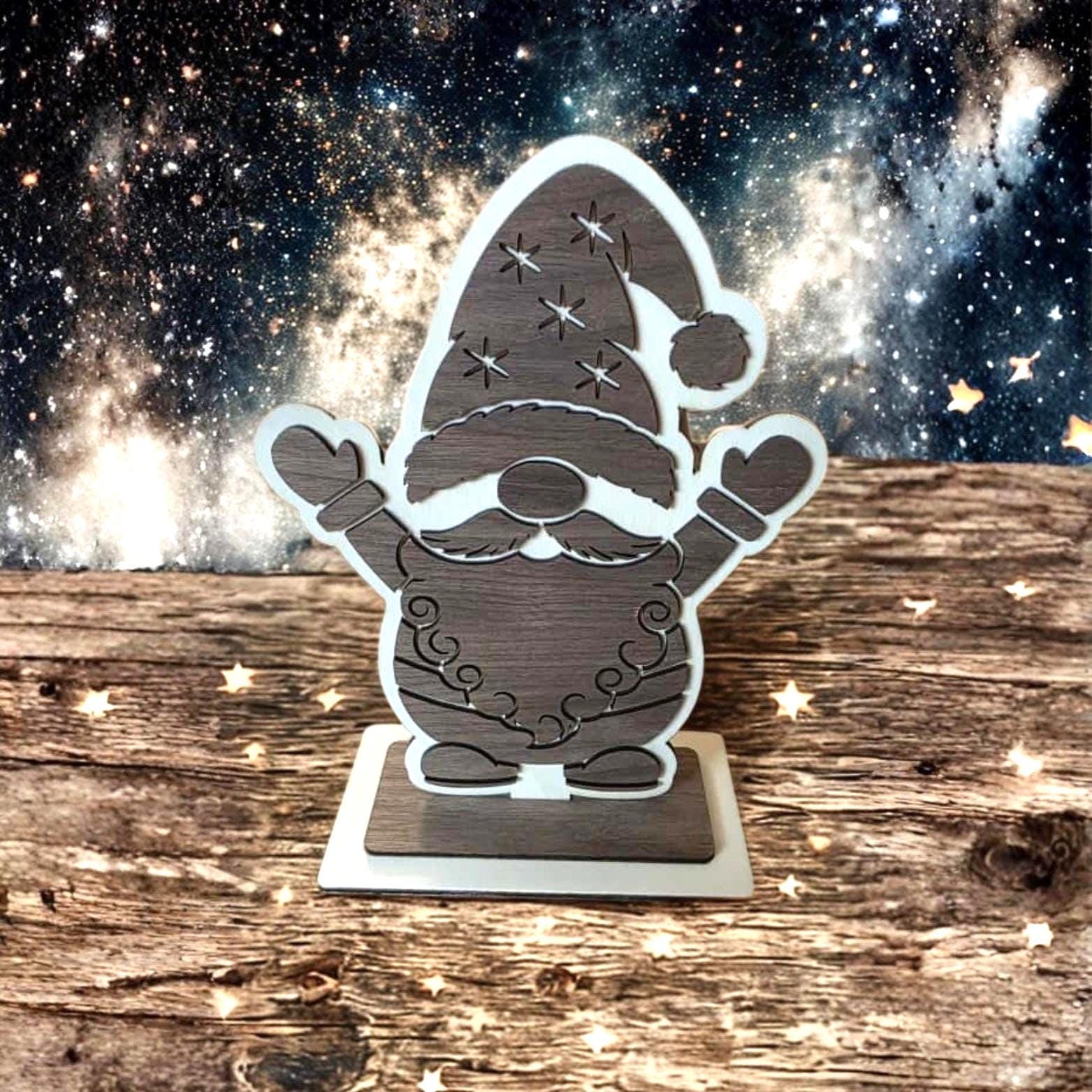 Wichtel Weihnachten Holz Wichtel Geschenk – Weihnachtswichtel aus Walnussholz & Pappel – Handgemachte Weihnachtsdeko – Wichtel Holzfigur