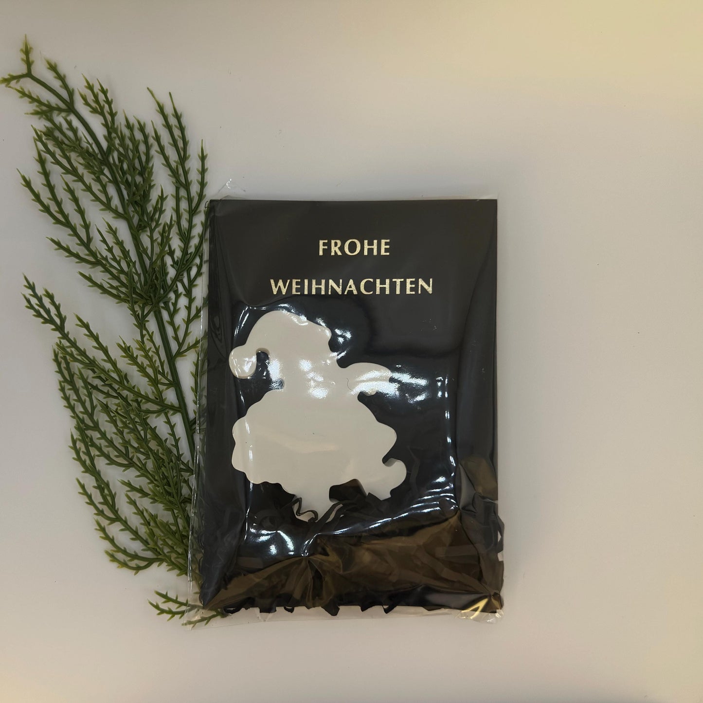 Weihnachtskarte – Wichtelgeschenk & Geschenk für Partygäste – Handgegossener Nikolaus – Kleine Aufmerksamkeit Weihnachten