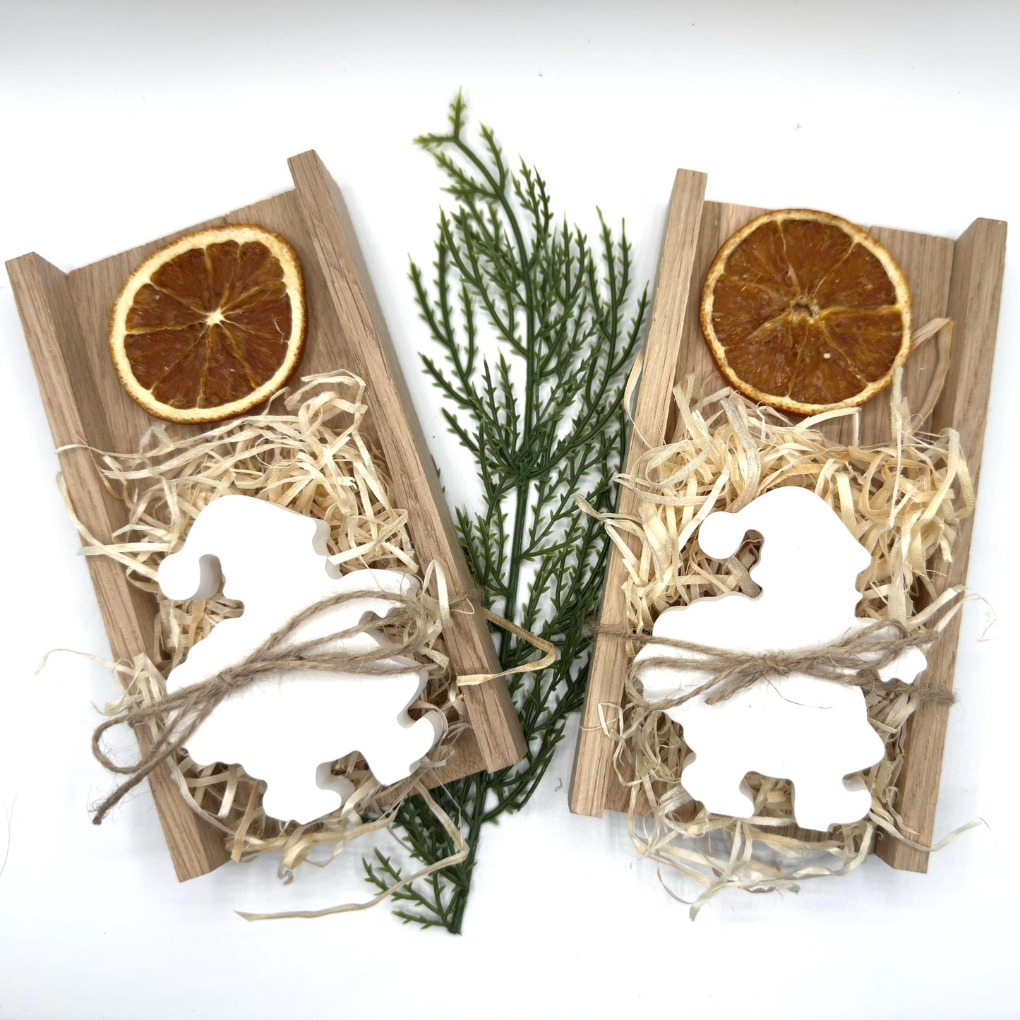 Weihnachts-Deko Nikolaus auf Holzgestell – Handgefertigt, Mini-Wichtelgeschenk & Weihnachten to go