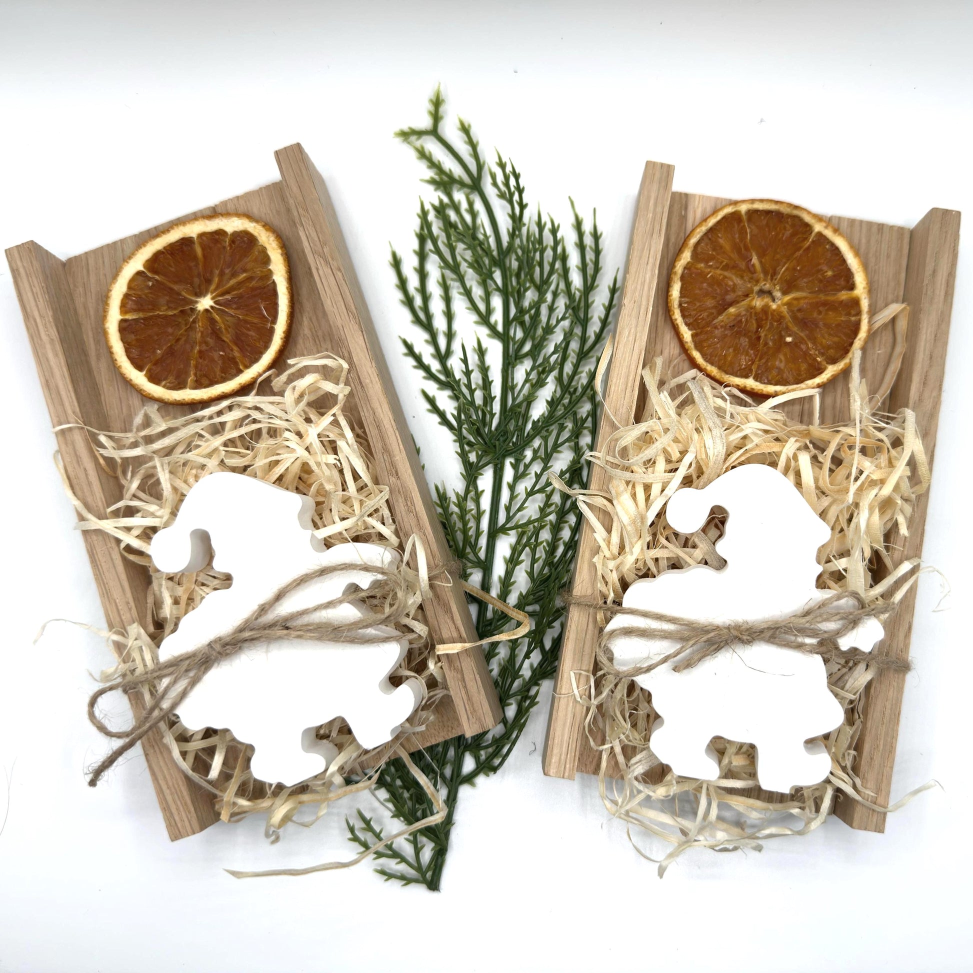 Weihnachts-Deko Nikolaus auf Holzgestell – Handgefertigt, Mini-Wichtelgeschenk & Weihnachten to go