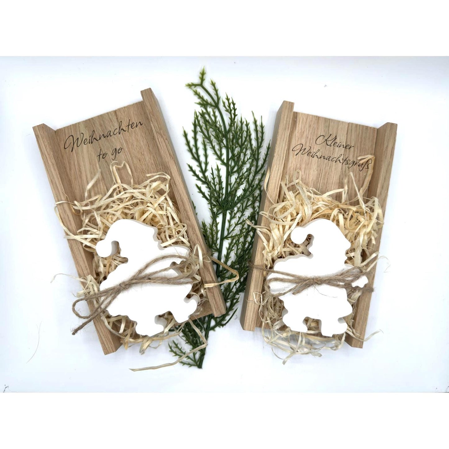 Weihnachts-Deko Nikolaus auf Holzgestell – Handgefertigt, Mini-Wichtelgeschenk & Weihnachten to go