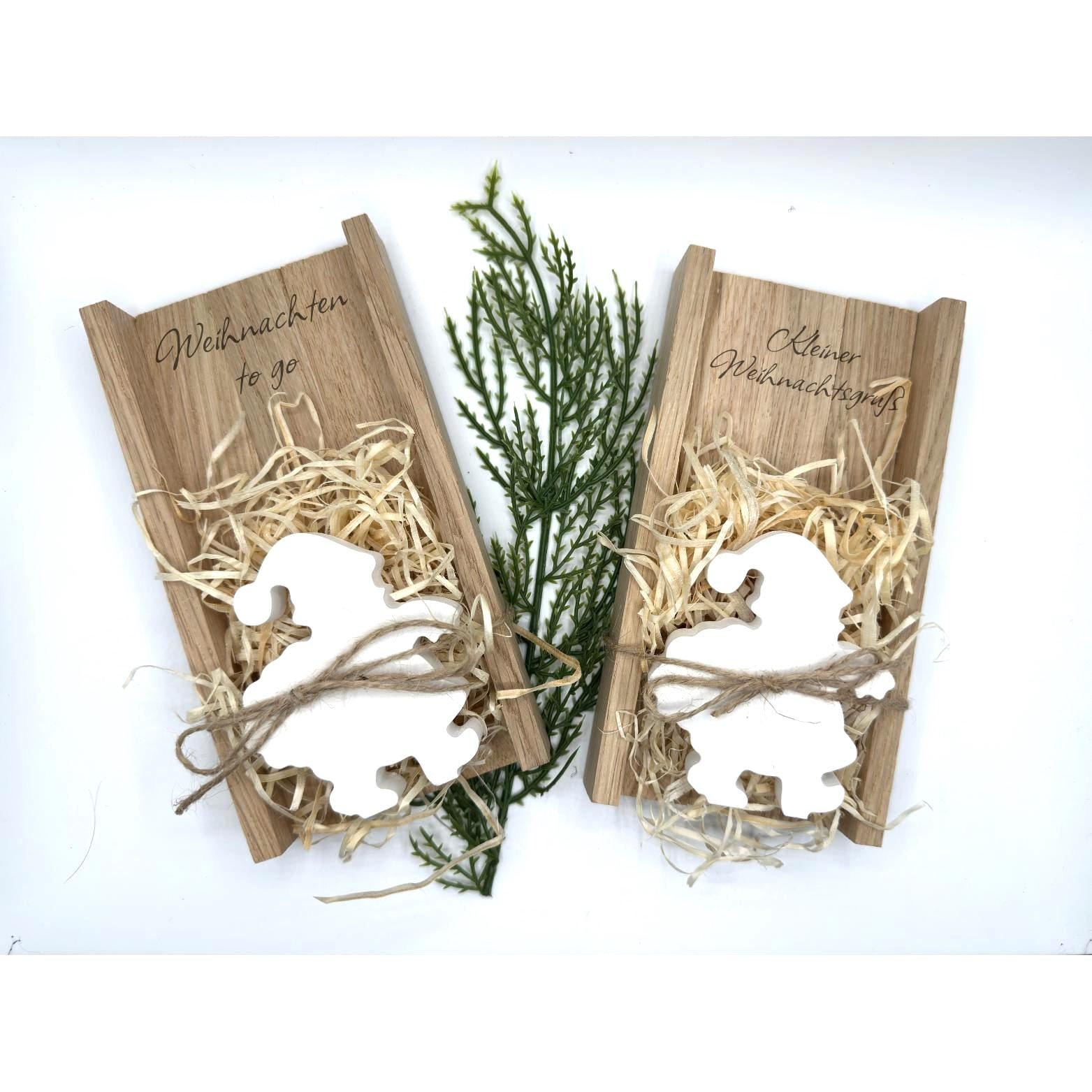 Weihnachts-Deko Nikolaus auf Holzgestell – Handgefertigt, Mini-Wichtelgeschenk & Weihnachten to go