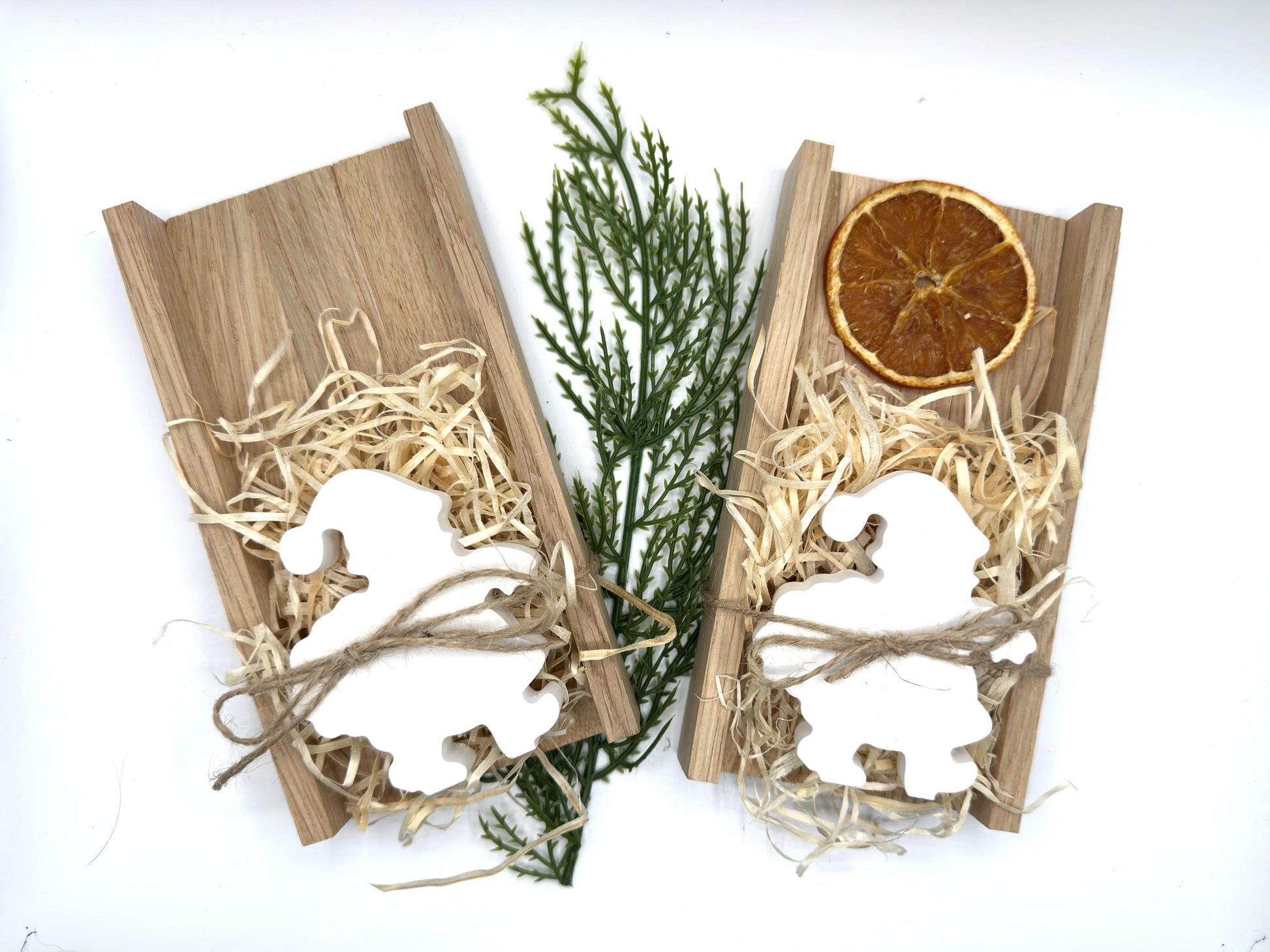 Weihnachts-Deko Nikolaus auf Holzgestell – Handgefertigt, Mini-Wichtelgeschenk & Weihnachten to go