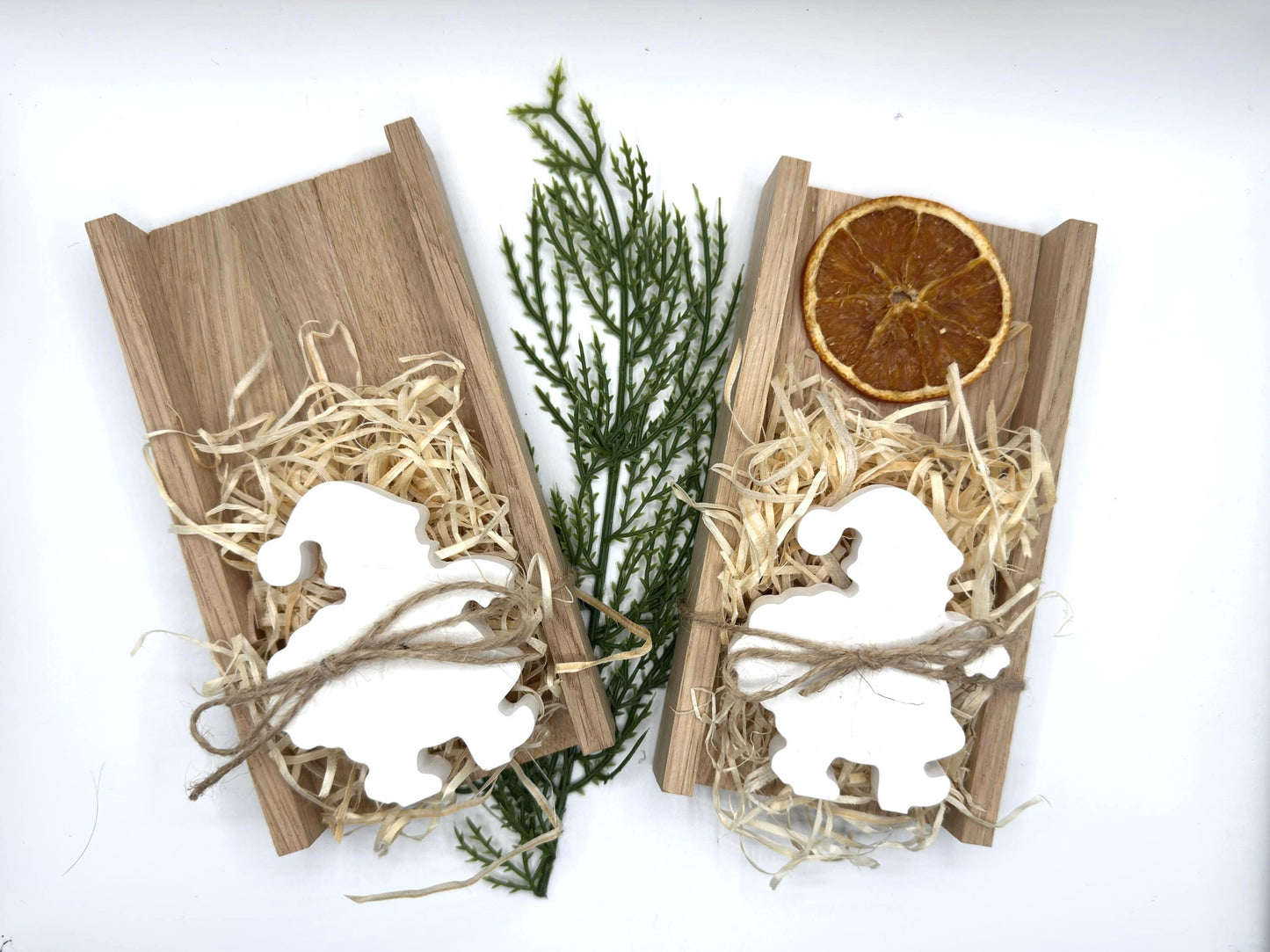 Weihnachts-Deko Nikolaus auf Holzgestell – Handgefertigt, Mini-Wichtelgeschenk & Weihnachten to go