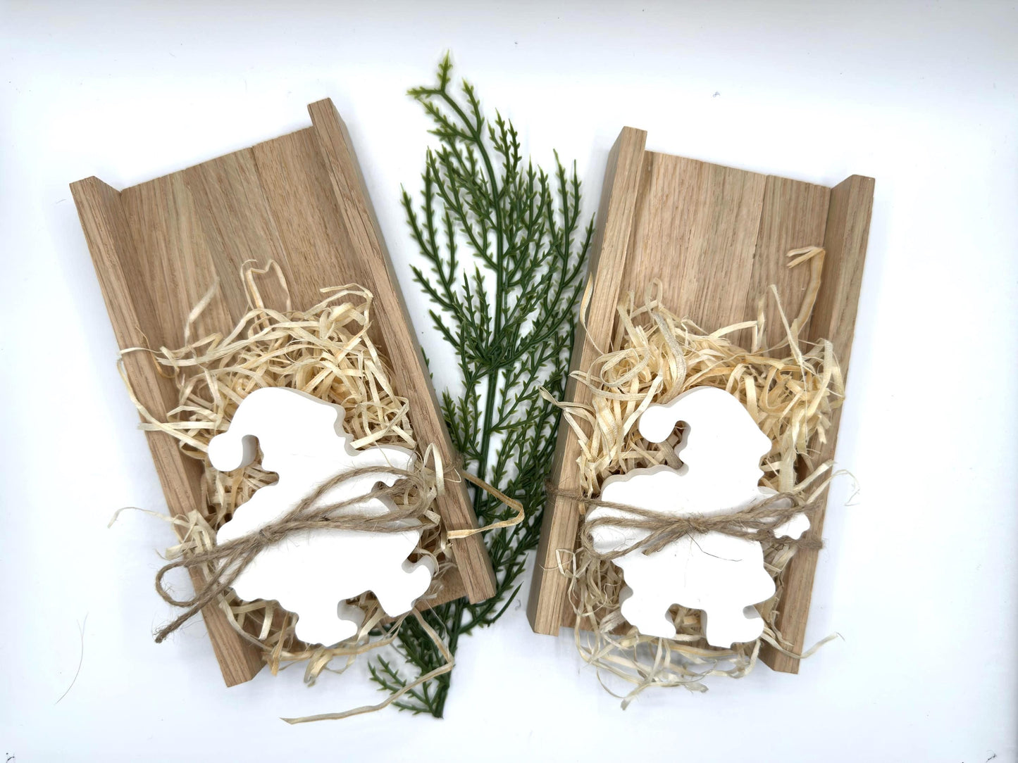 Weihnachts-Deko Nikolaus auf Holzgestell – Handgefertigt, Mini-Wichtelgeschenk & Weihnachten to go